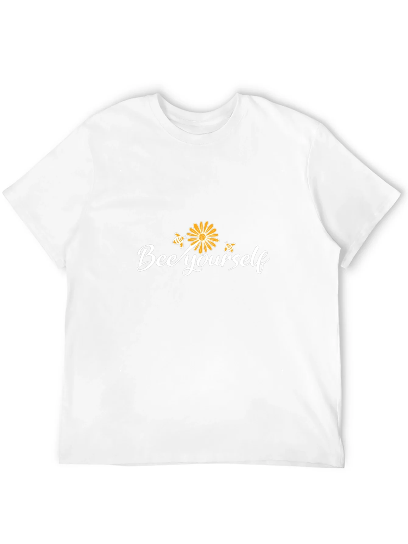 Camiseta Negra Bee Yourself con Dise?o Floral