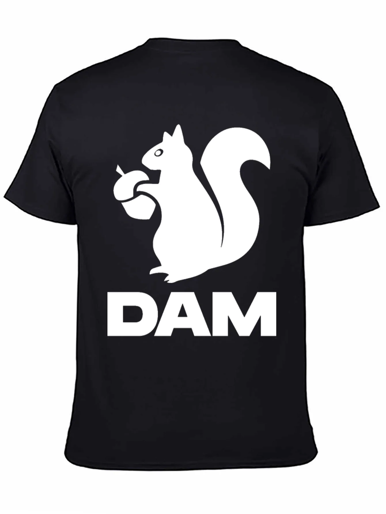 Camiseta Negra DAM Ardilla con Bellota