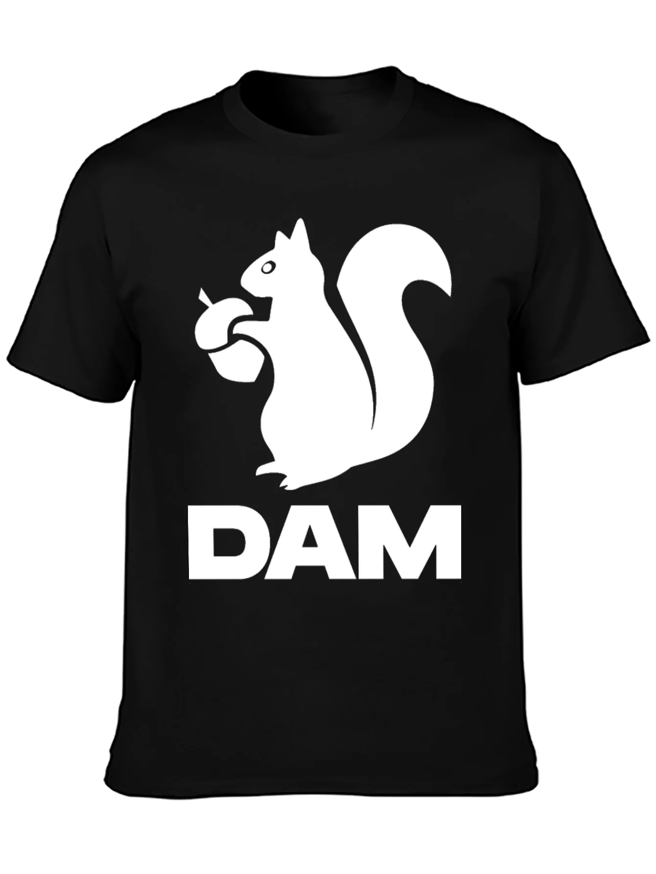 Camiseta Negra DAM Ardilla con Bellota