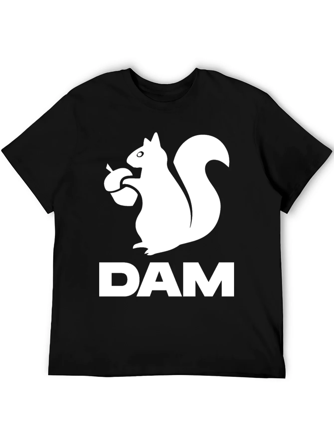 Camiseta Negra DAM Ardilla con Bellota