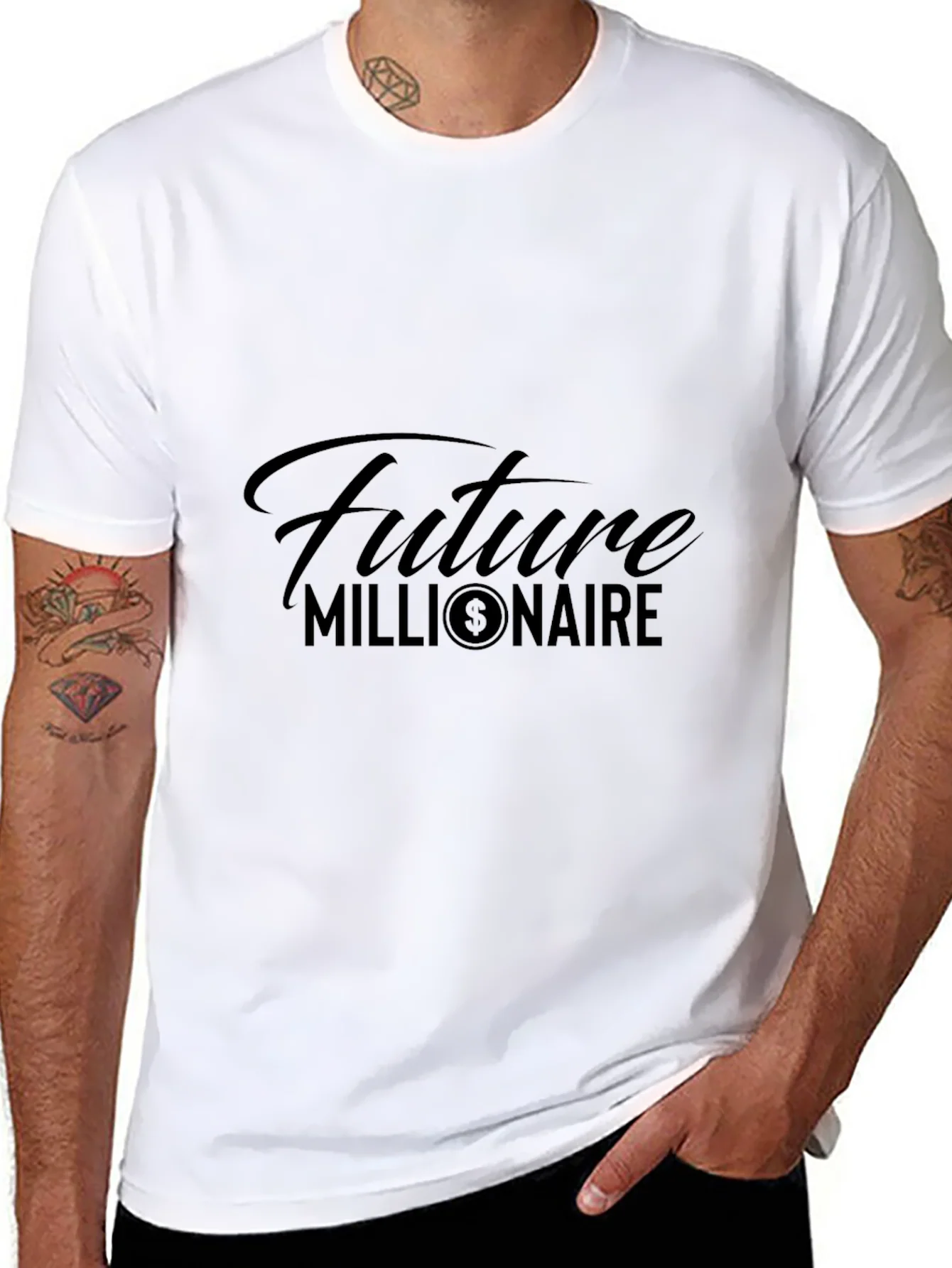 Camiseta Negra Future Millionaire para Hombre