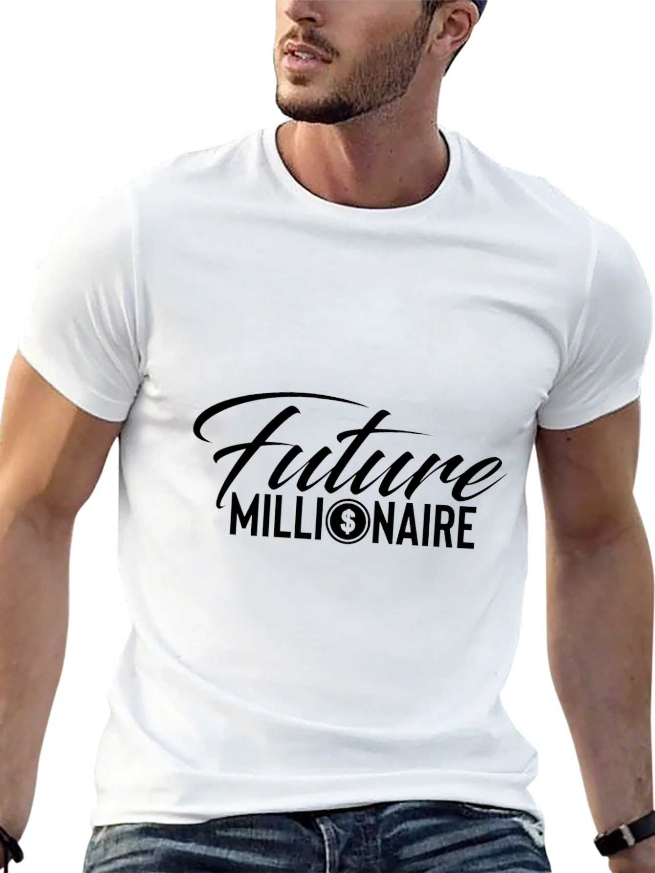 Camiseta Negra Future Millionaire para Hombre