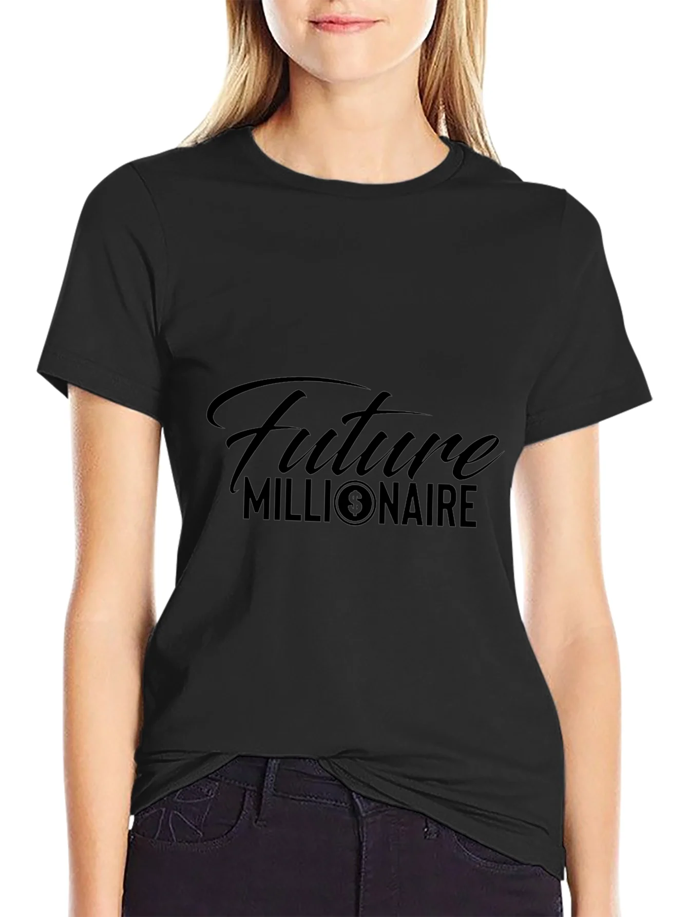 Camiseta Negra Future Millionaire para Hombre