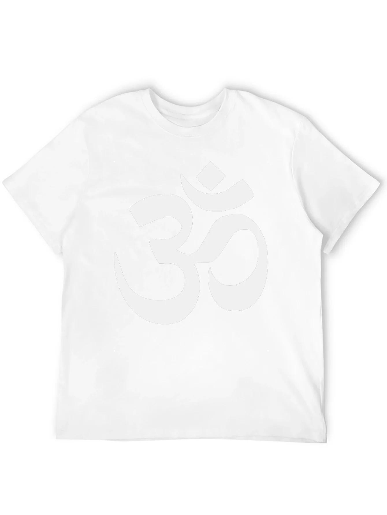 Camiseta Negra con S¨ªmbolo Om Blanco para Hombre