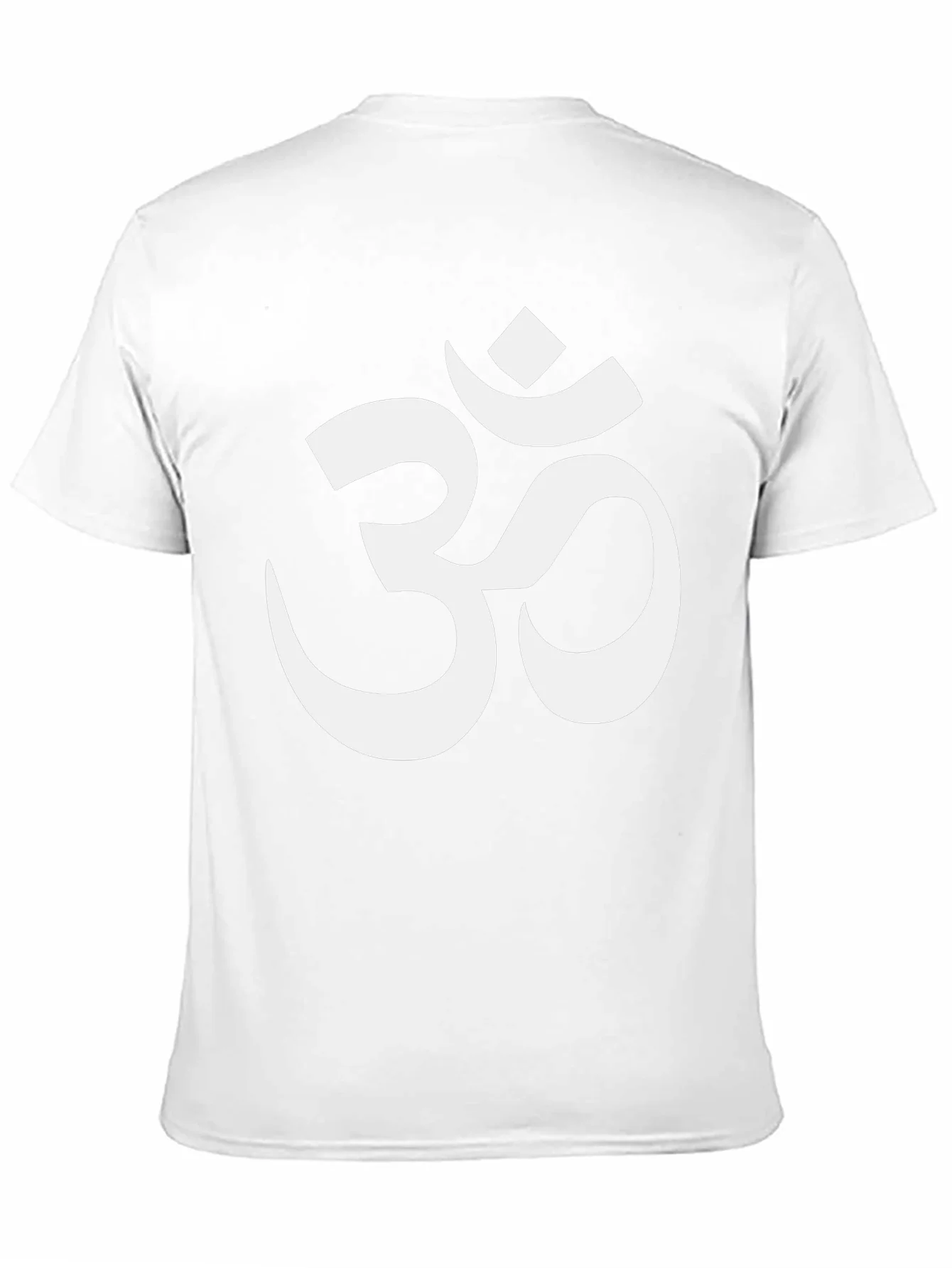 Camiseta Negra con S¨ªmbolo Om Blanco para Hombre