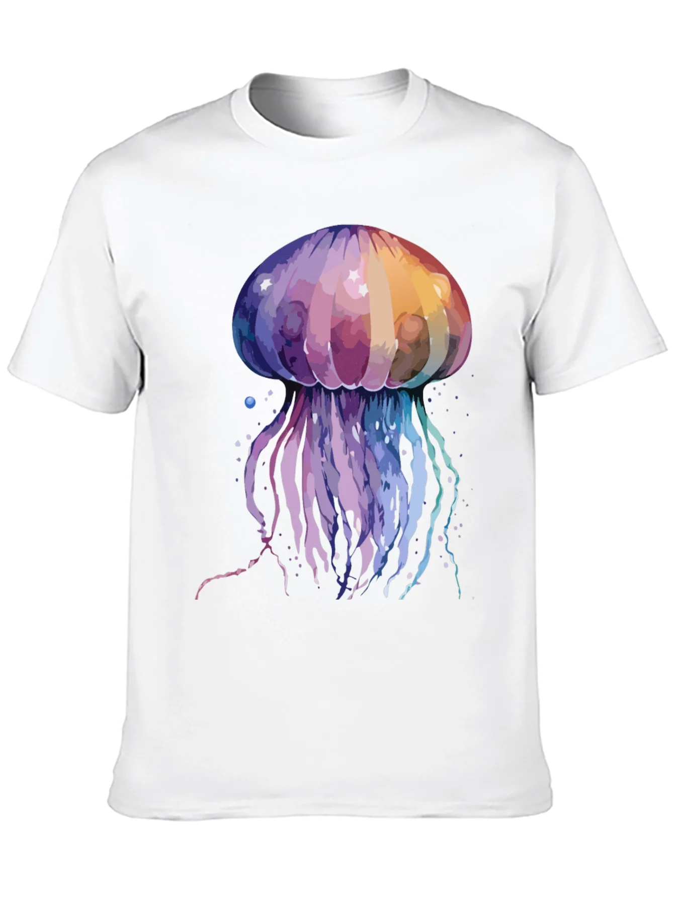 Camiseta Hombre Dise?o Medusa Acuarela