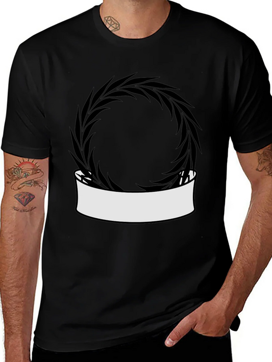 Rebbecca Modern Black T-Shirt with Wreath Graphic