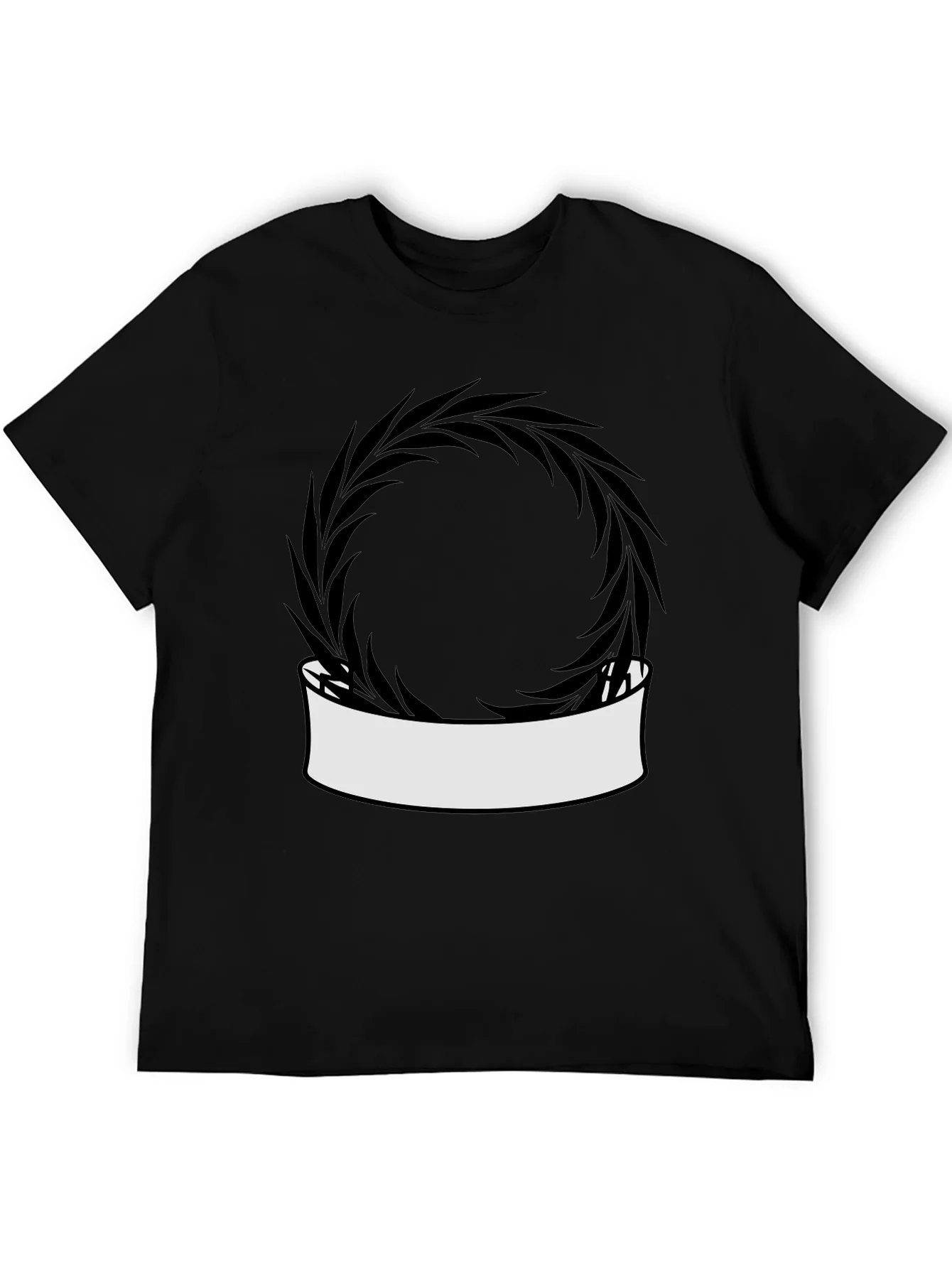Rebbecca Modern Black T-Shirt with Wreath Graphic