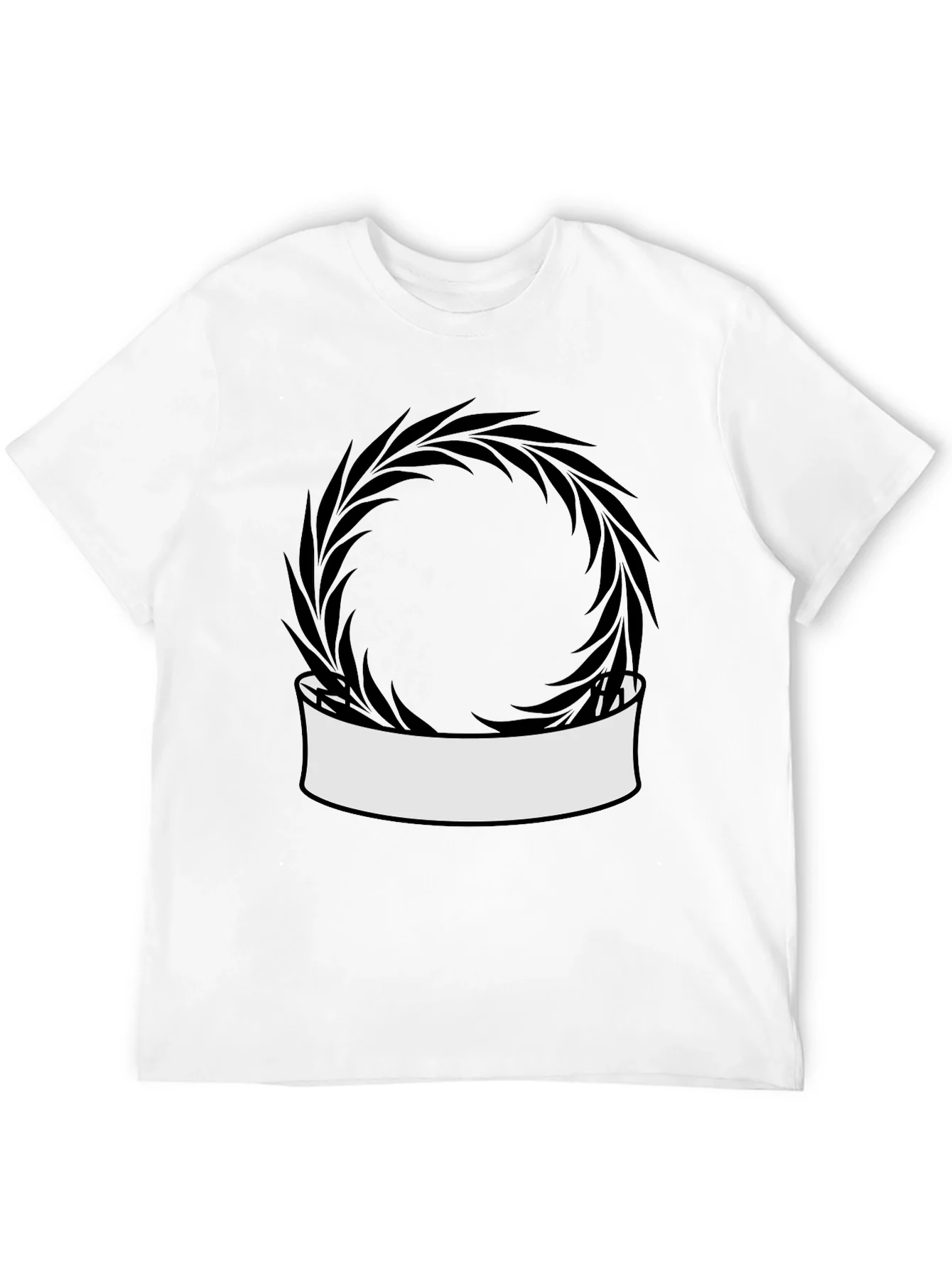 Rebbecca Modern Black T-Shirt with Wreath Graphic