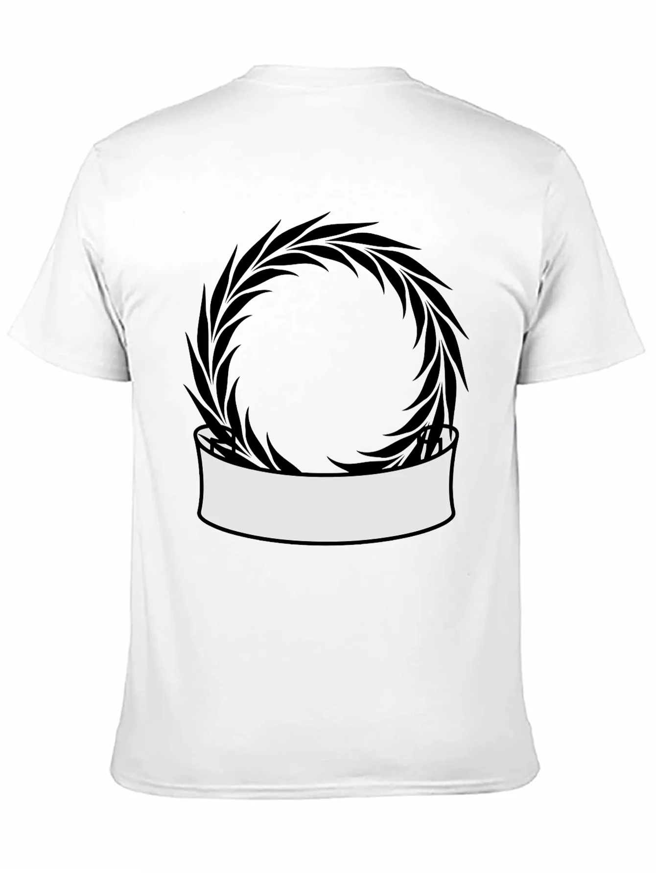 Rebbecca Modern Black T-Shirt with Wreath Graphic