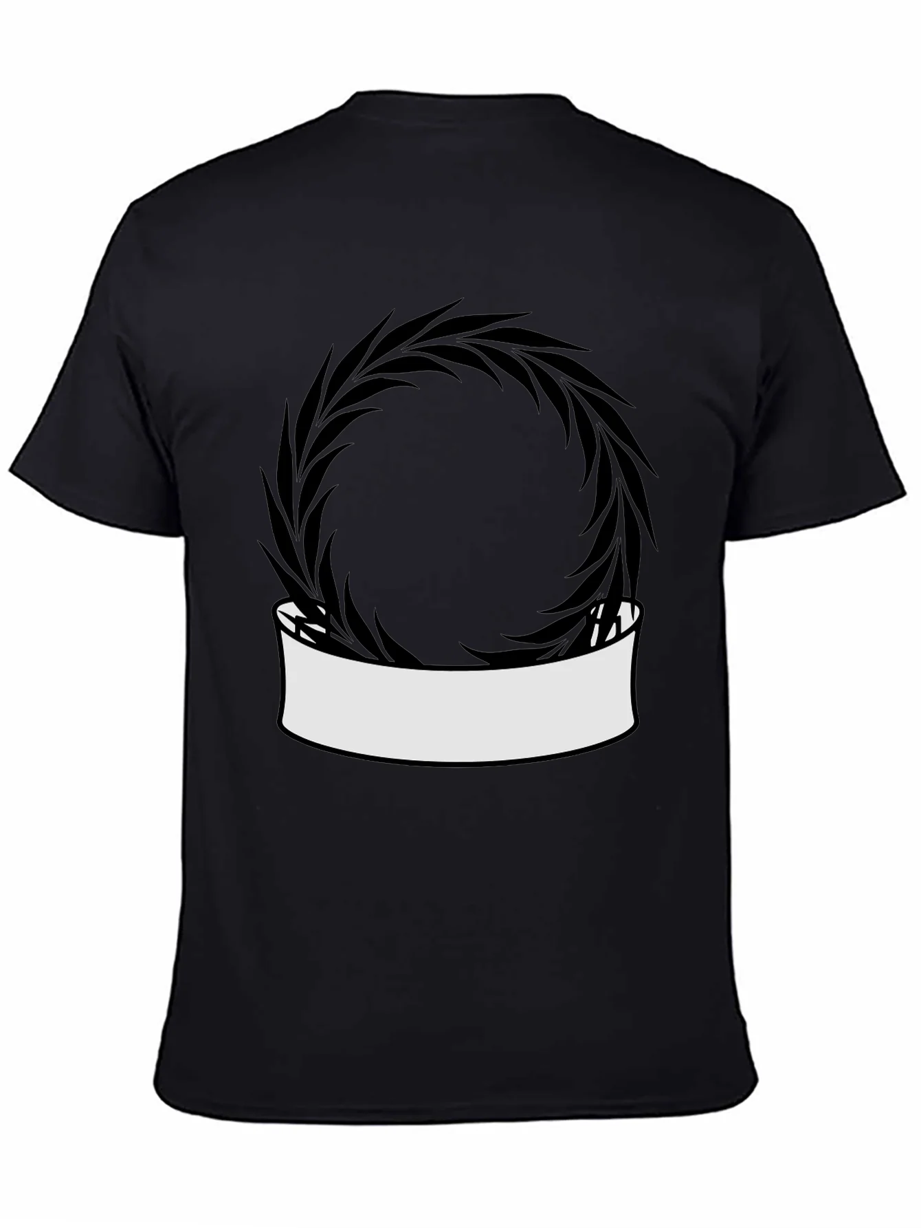 Rebbecca Modern Black T-Shirt with Wreath Graphic