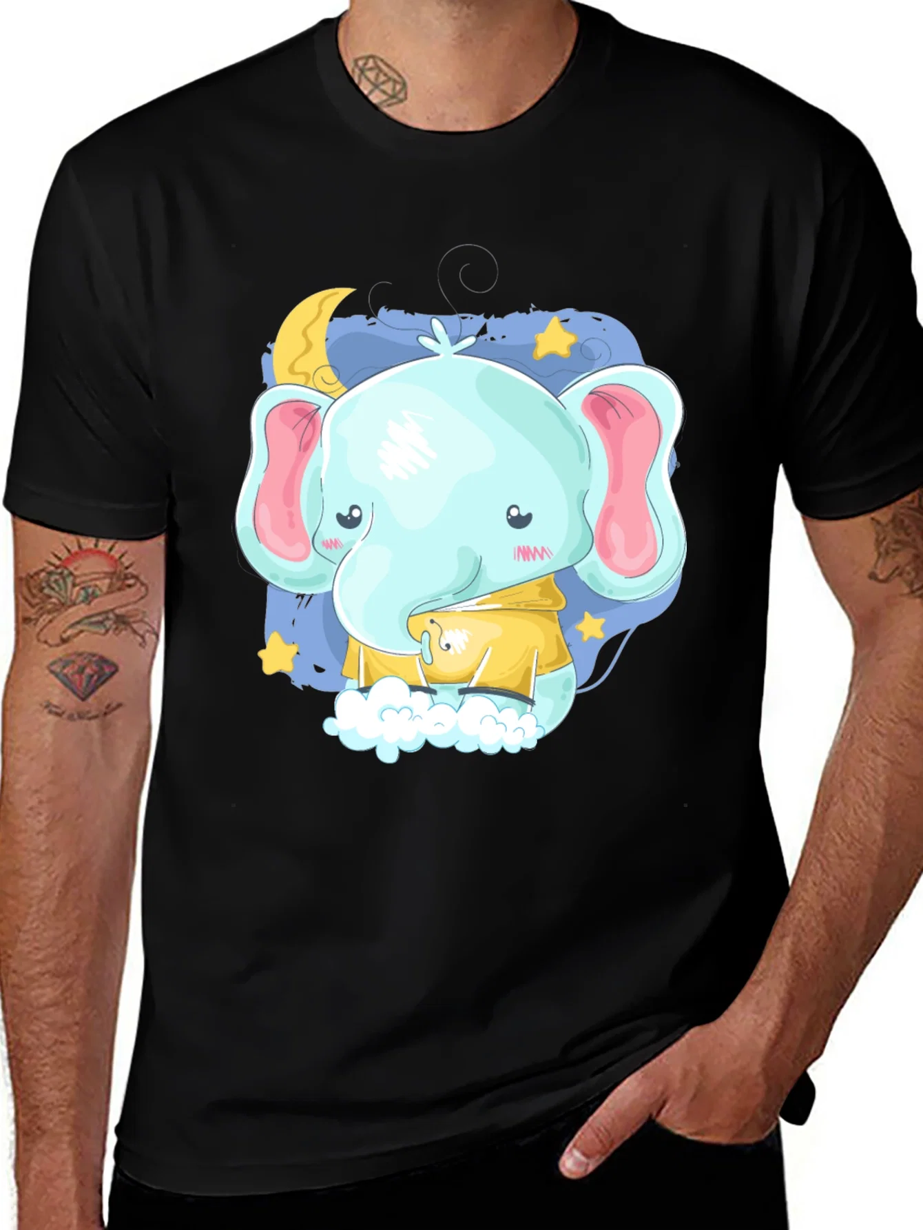 Rebbecca Cute Elephant Cartoon Graphic T-Shirt