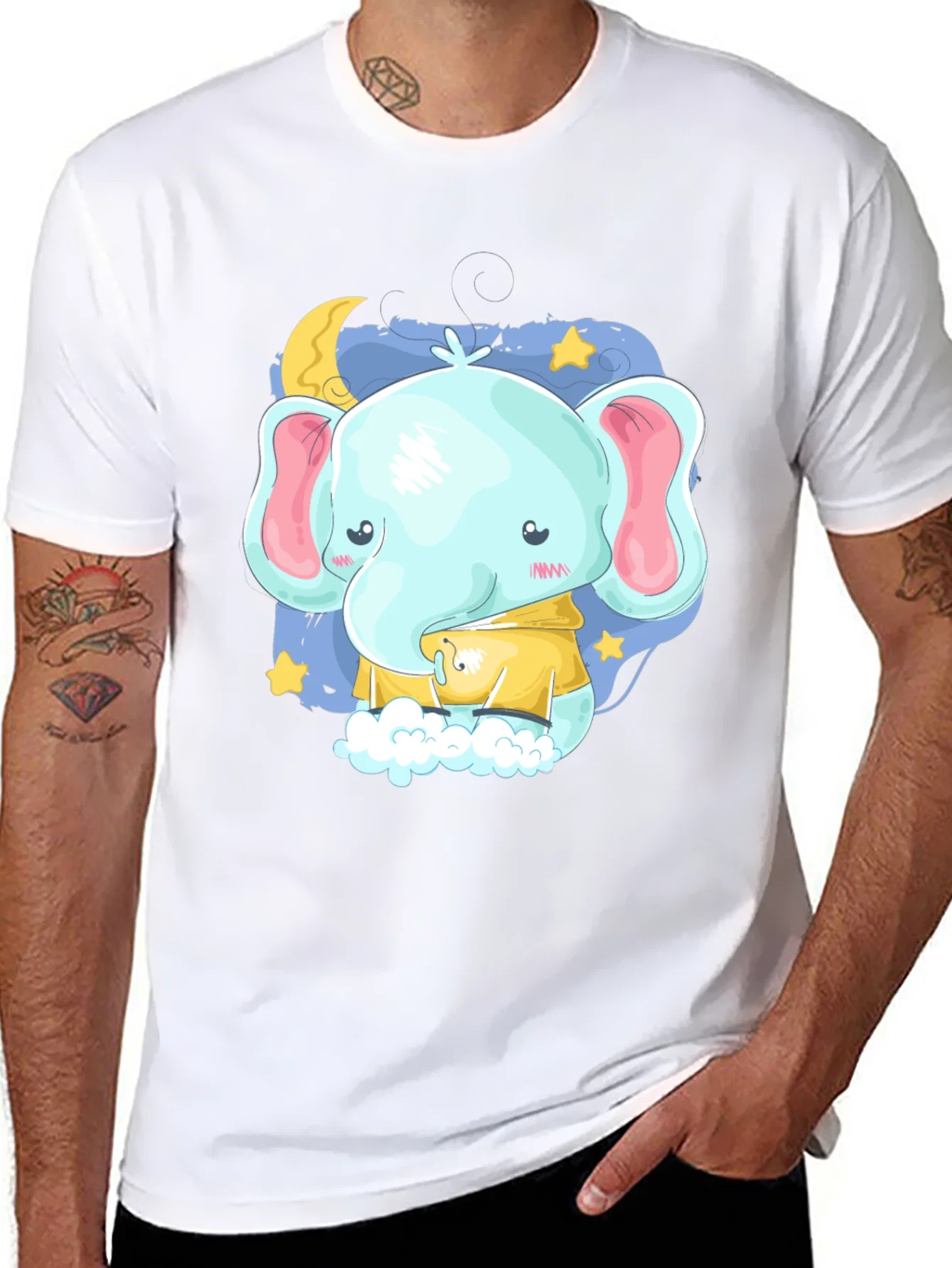 Rebbecca Cute Elephant Cartoon Graphic T-Shirt