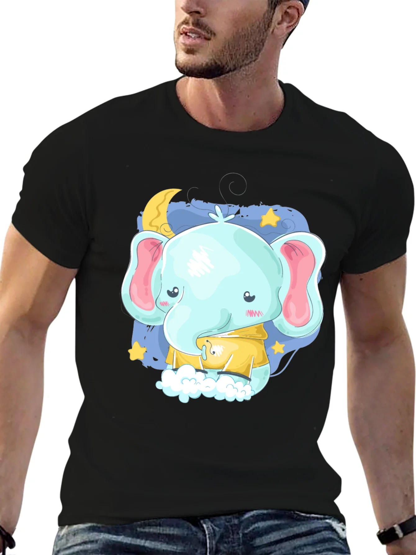 Rebbecca Cute Elephant Cartoon Graphic T-Shirt