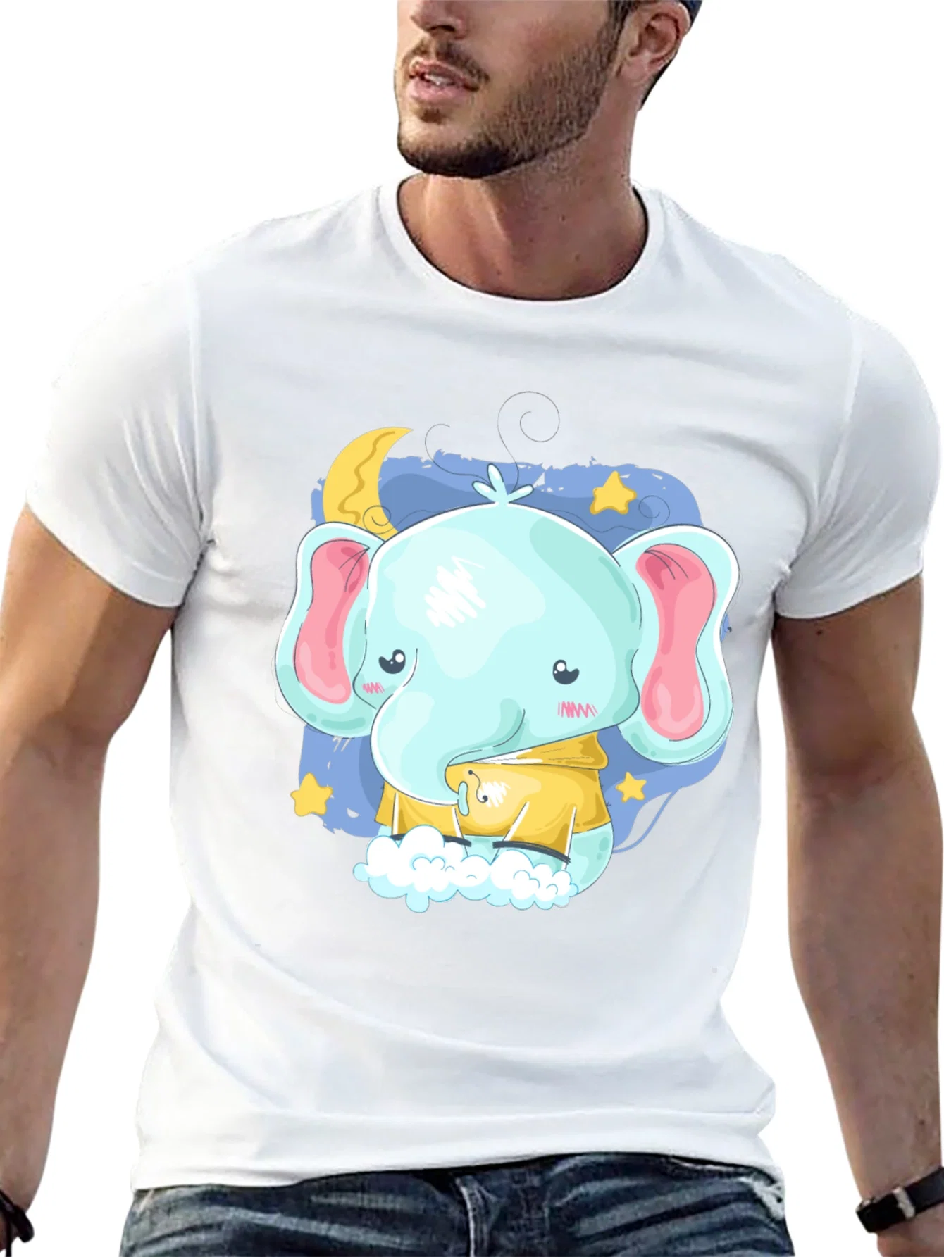Rebbecca Cute Elephant Cartoon Graphic T-Shirt