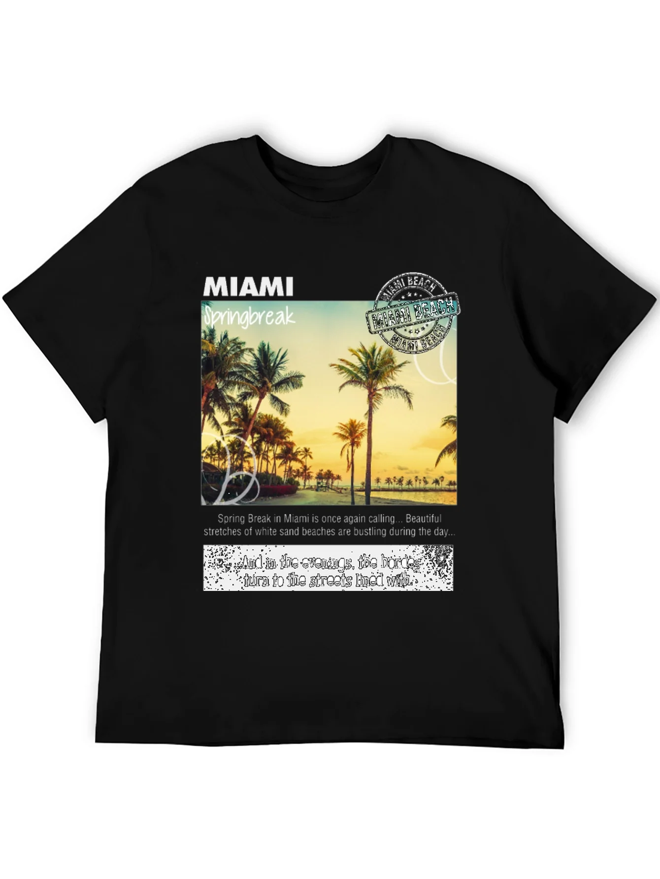 Camiseta Miami Springbreak para Hombre