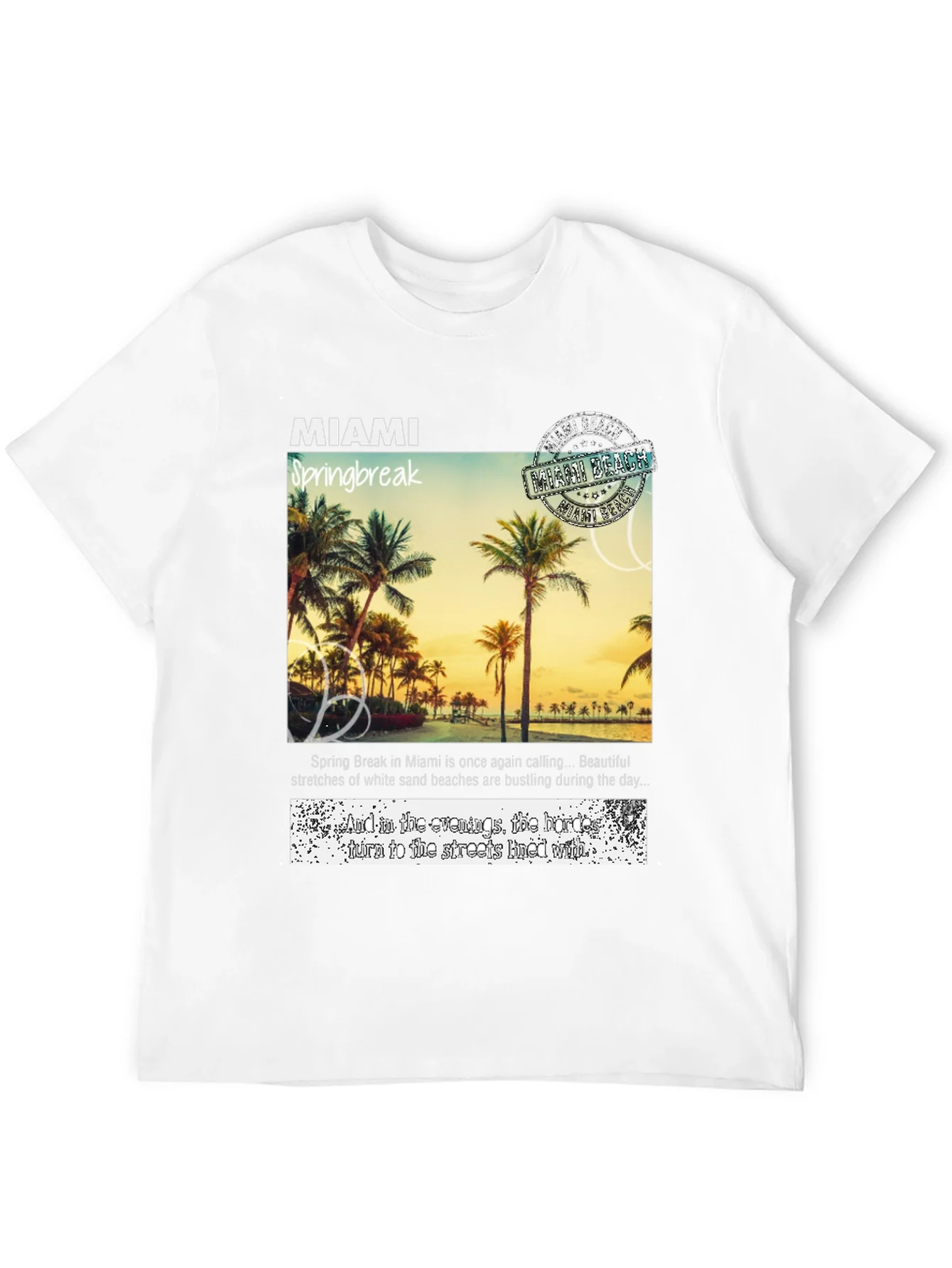 Camiseta Miami Springbreak para Hombre