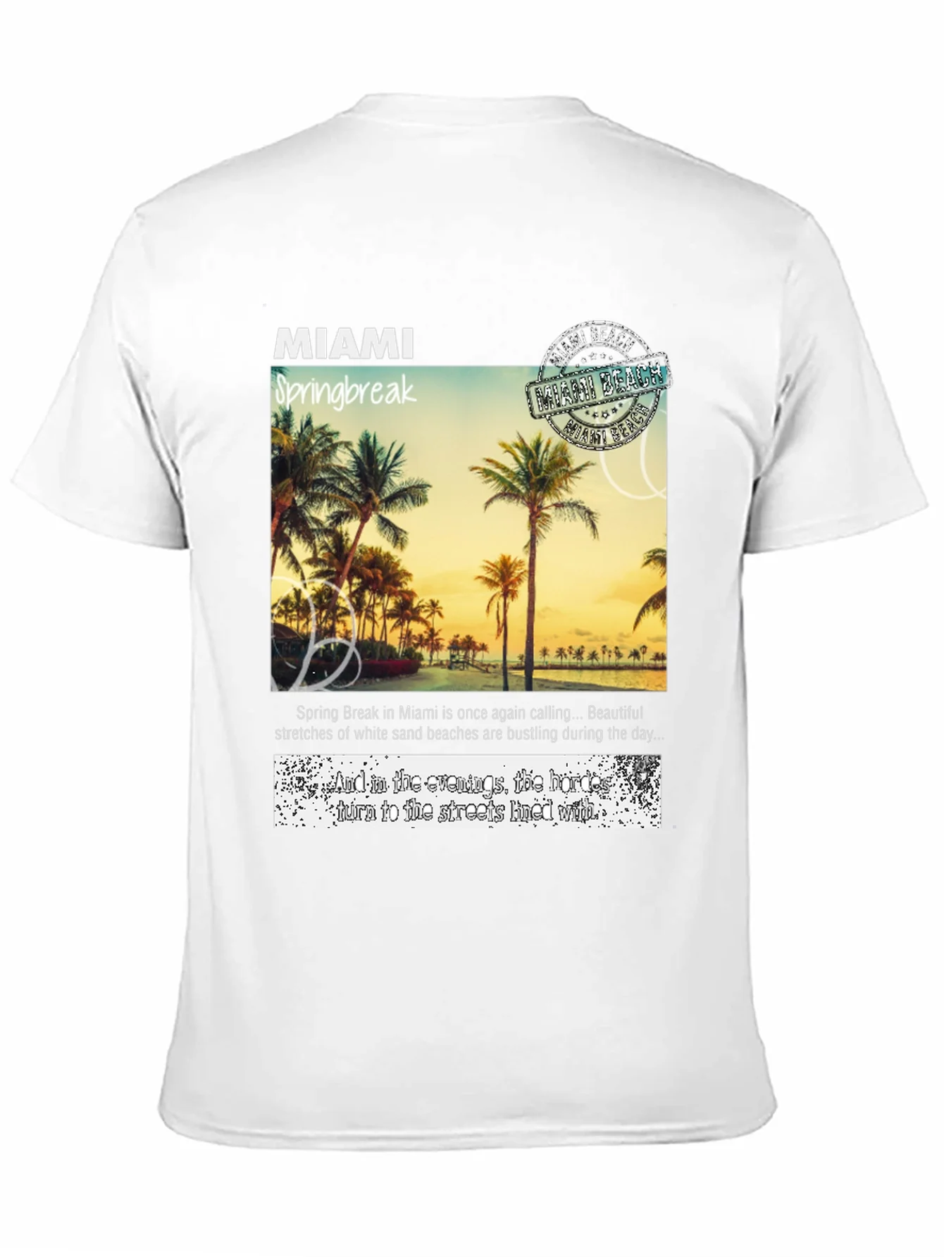Camiseta Miami Springbreak para Hombre