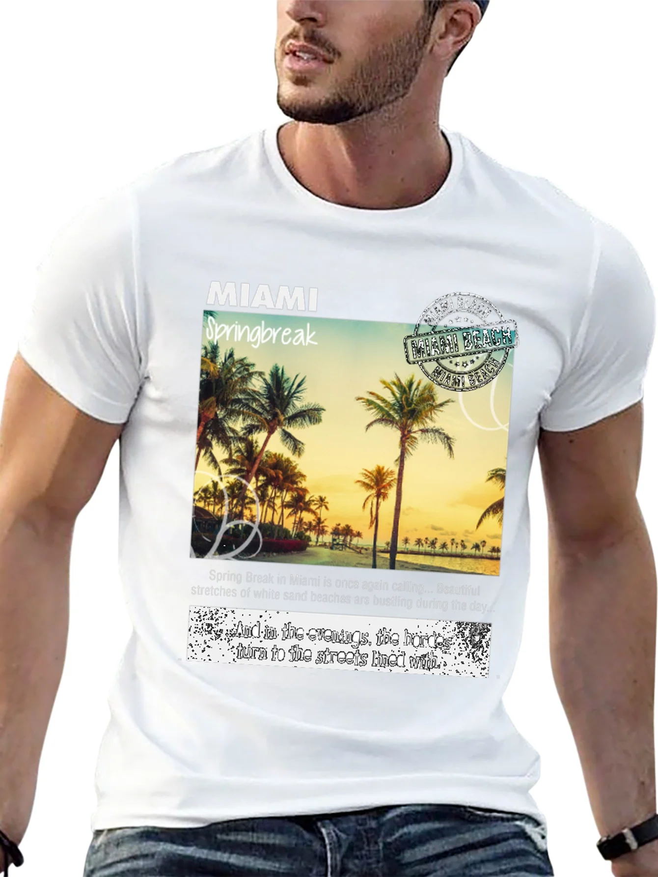Camiseta Miami Springbreak para Hombre
