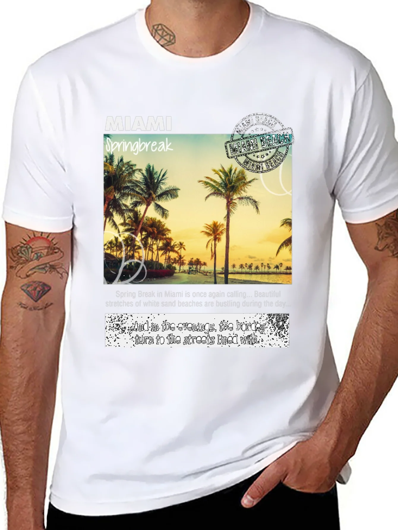 Camiseta Miami Springbreak para Hombre