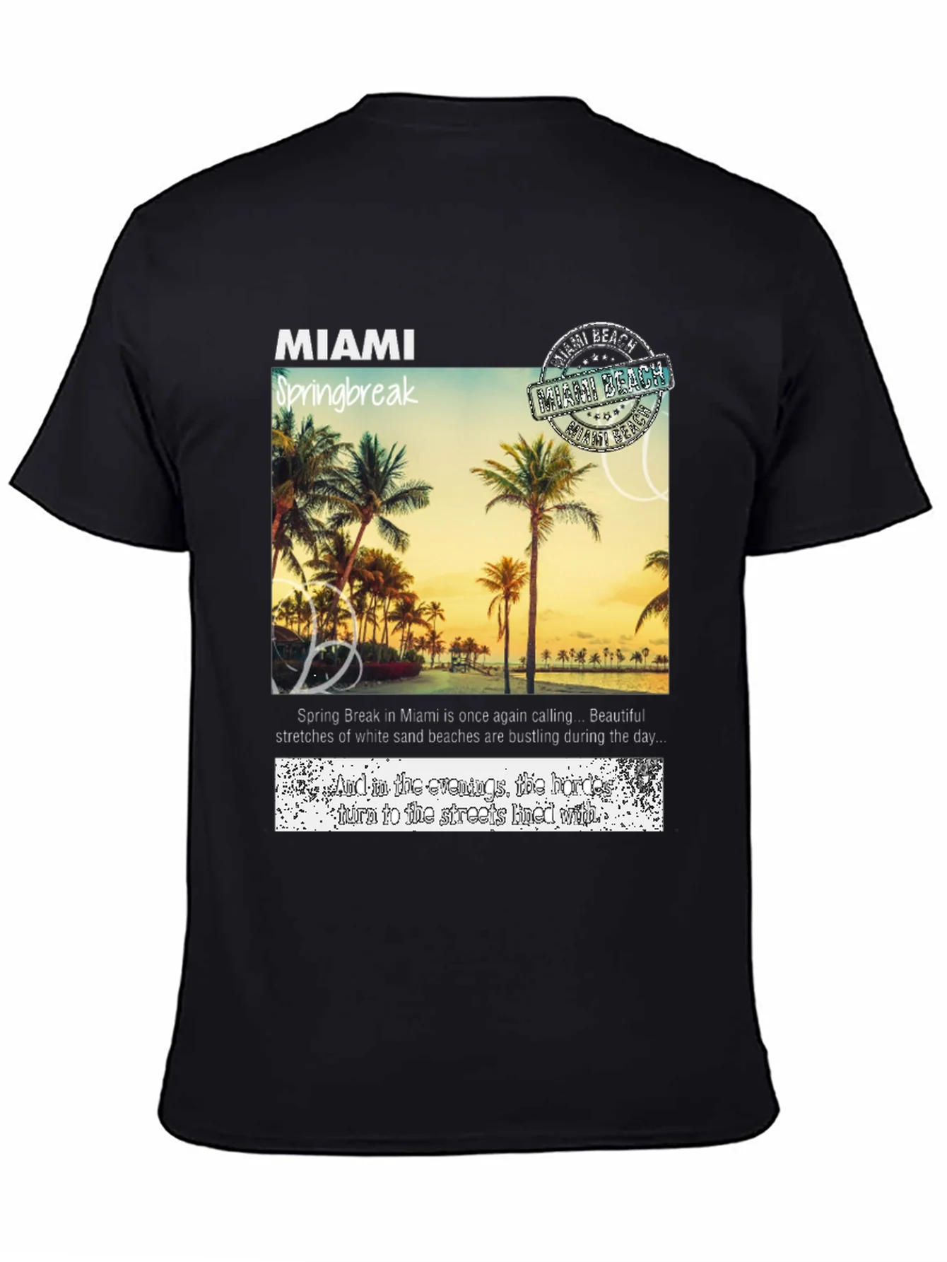 Camiseta Miami Springbreak para Hombre