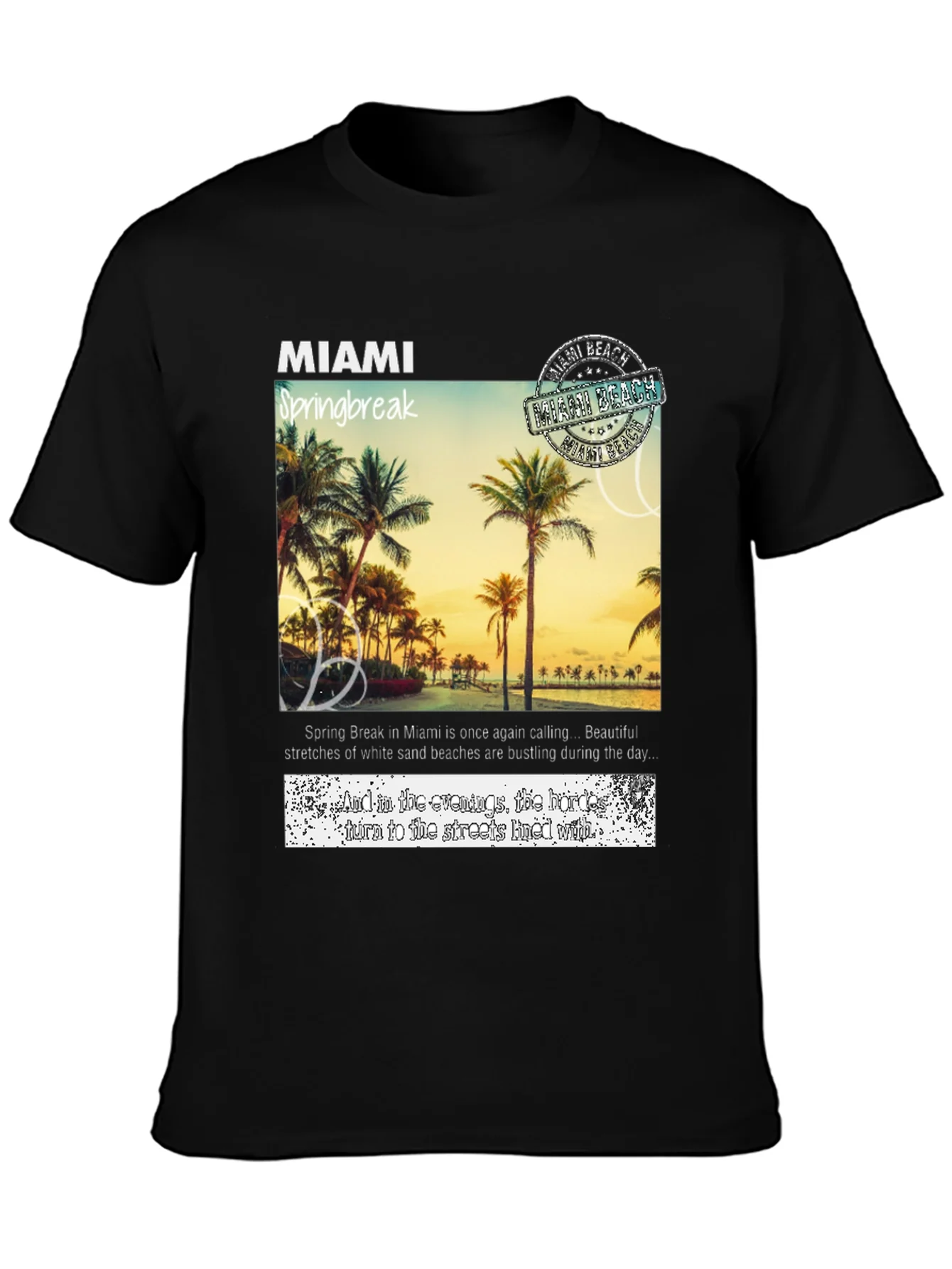 Camiseta Miami Springbreak para Hombre
