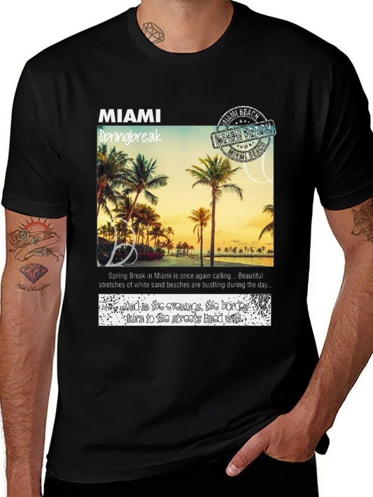 Camiseta Miami Springbreak para Hombre
