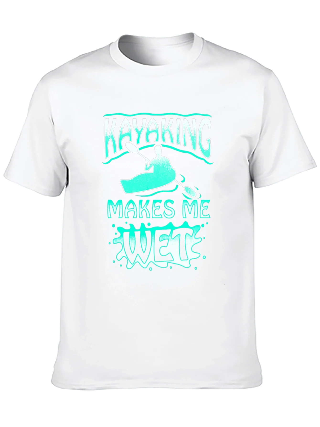 Camiseta Negra Kayaking Makes Me Wet