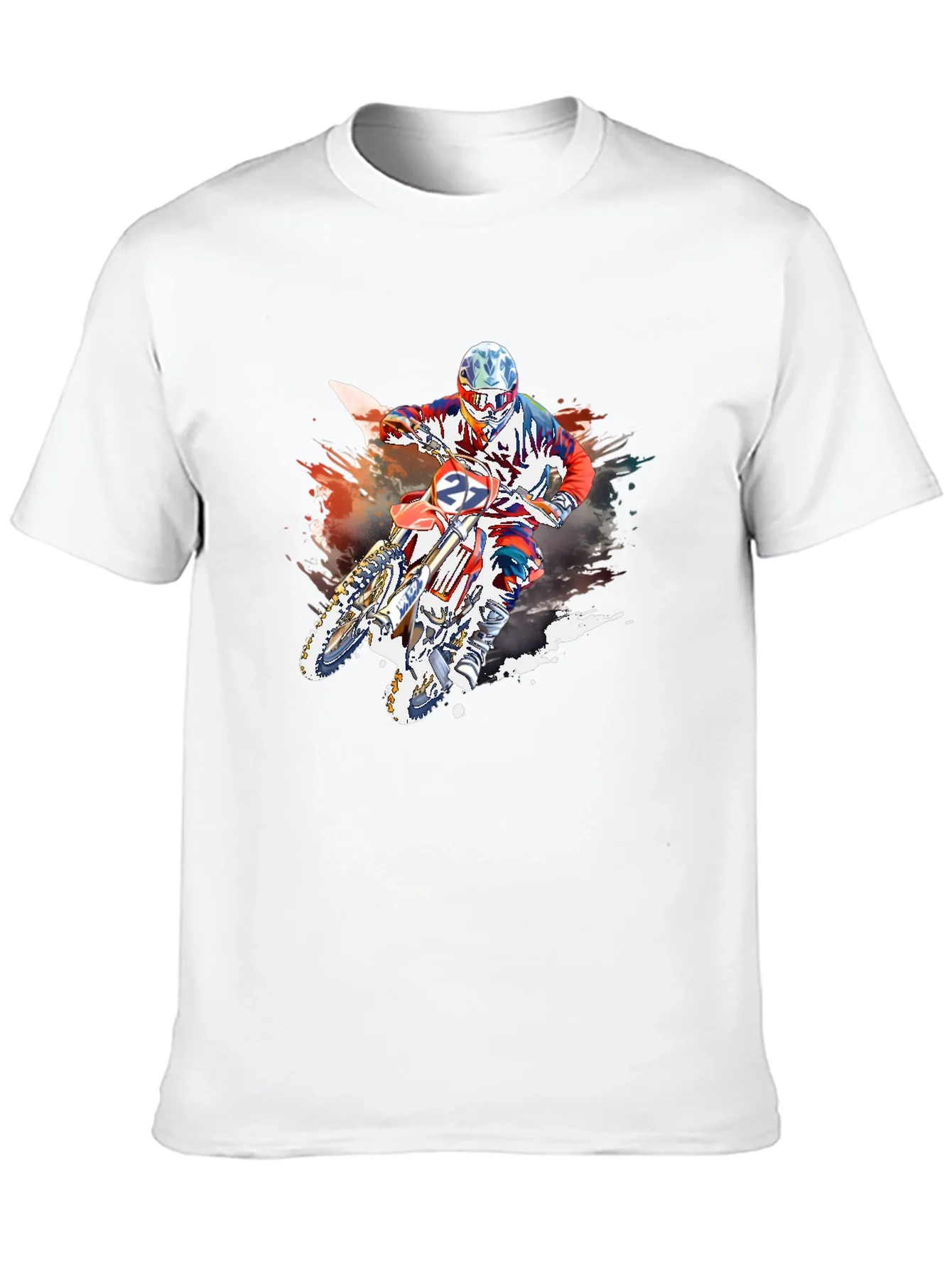 Rebbecca Motocross Rider Graphic Black T-Shirt