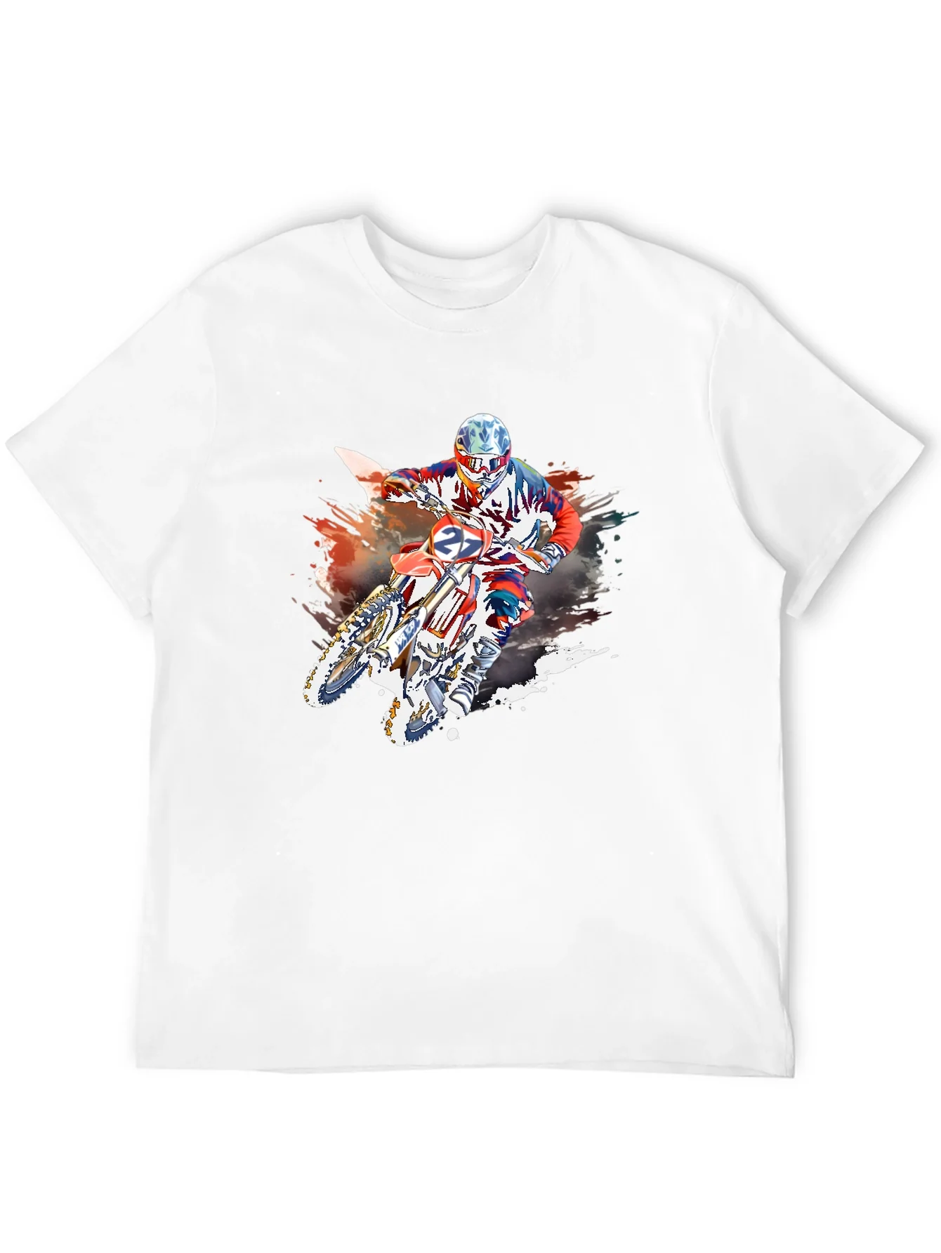 Rebbecca Motocross Rider Graphic Black T-Shirt