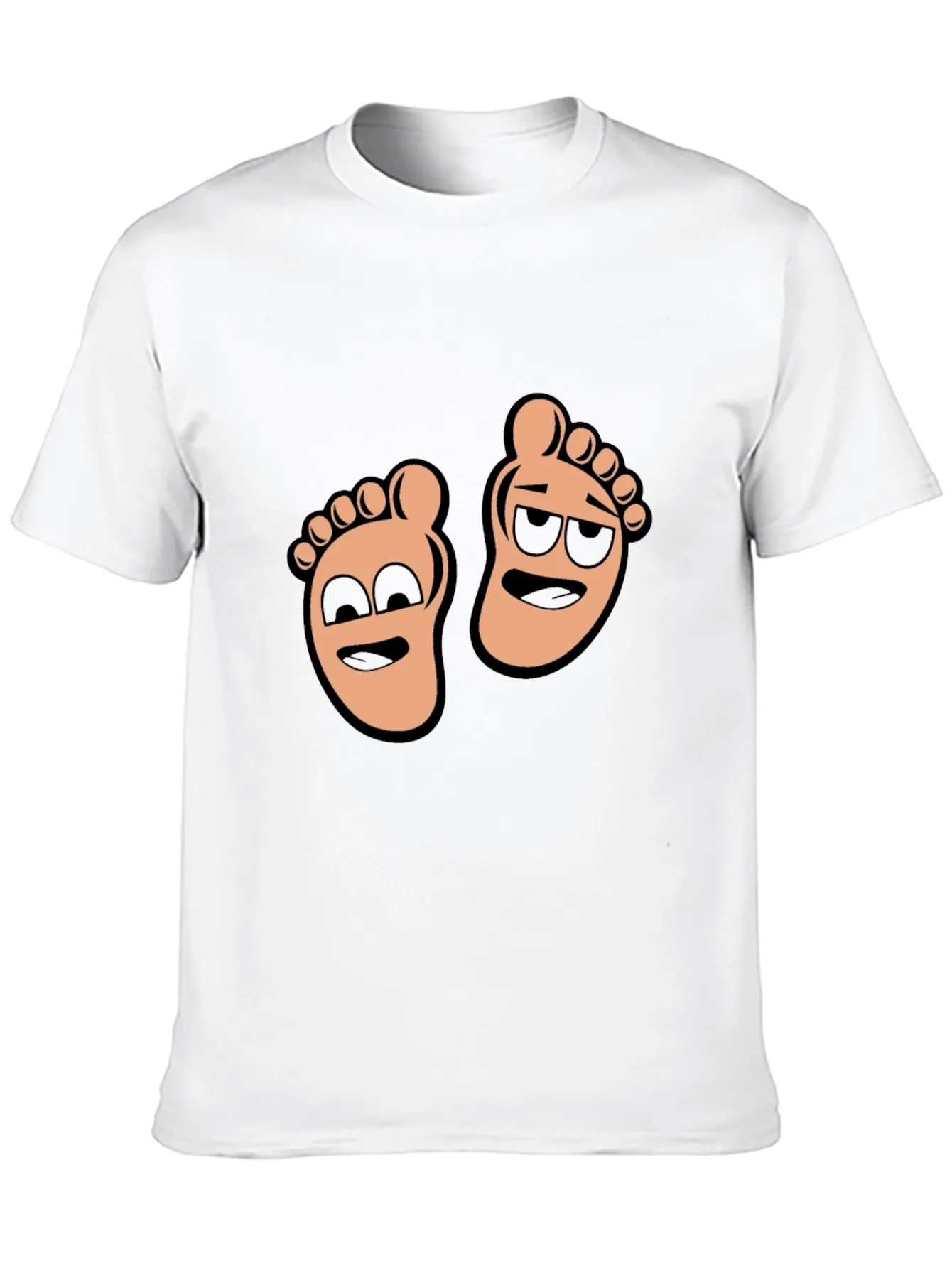 Rebbecca Cartoon Feet Graphic T-Shirt - Black