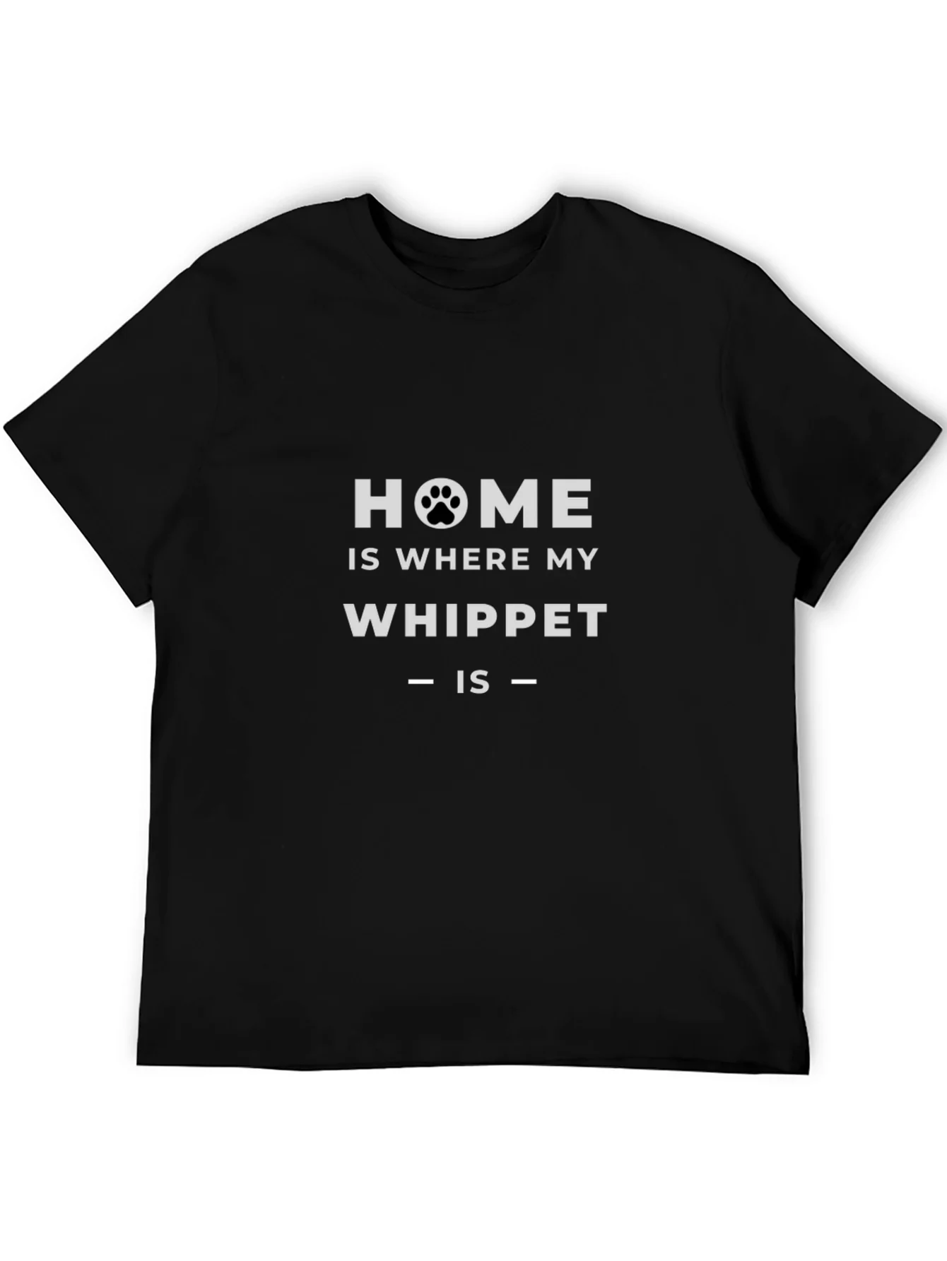 Camiseta Negra Home is Where my Whippet is