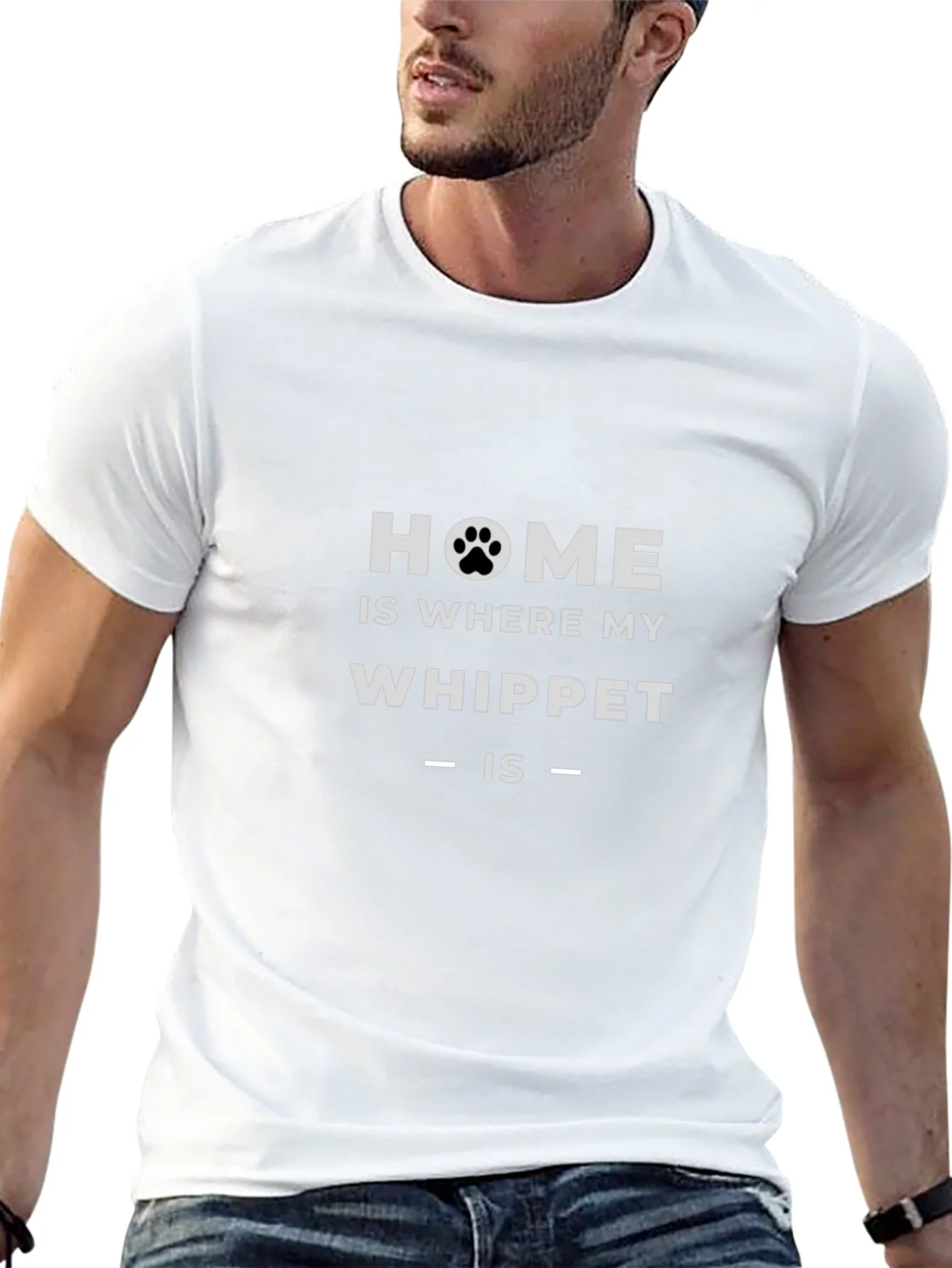Camiseta Negra Home is Where my Whippet is