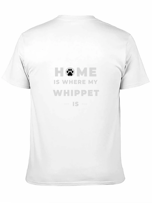 Camiseta Negra Home is Where my Whippet is
