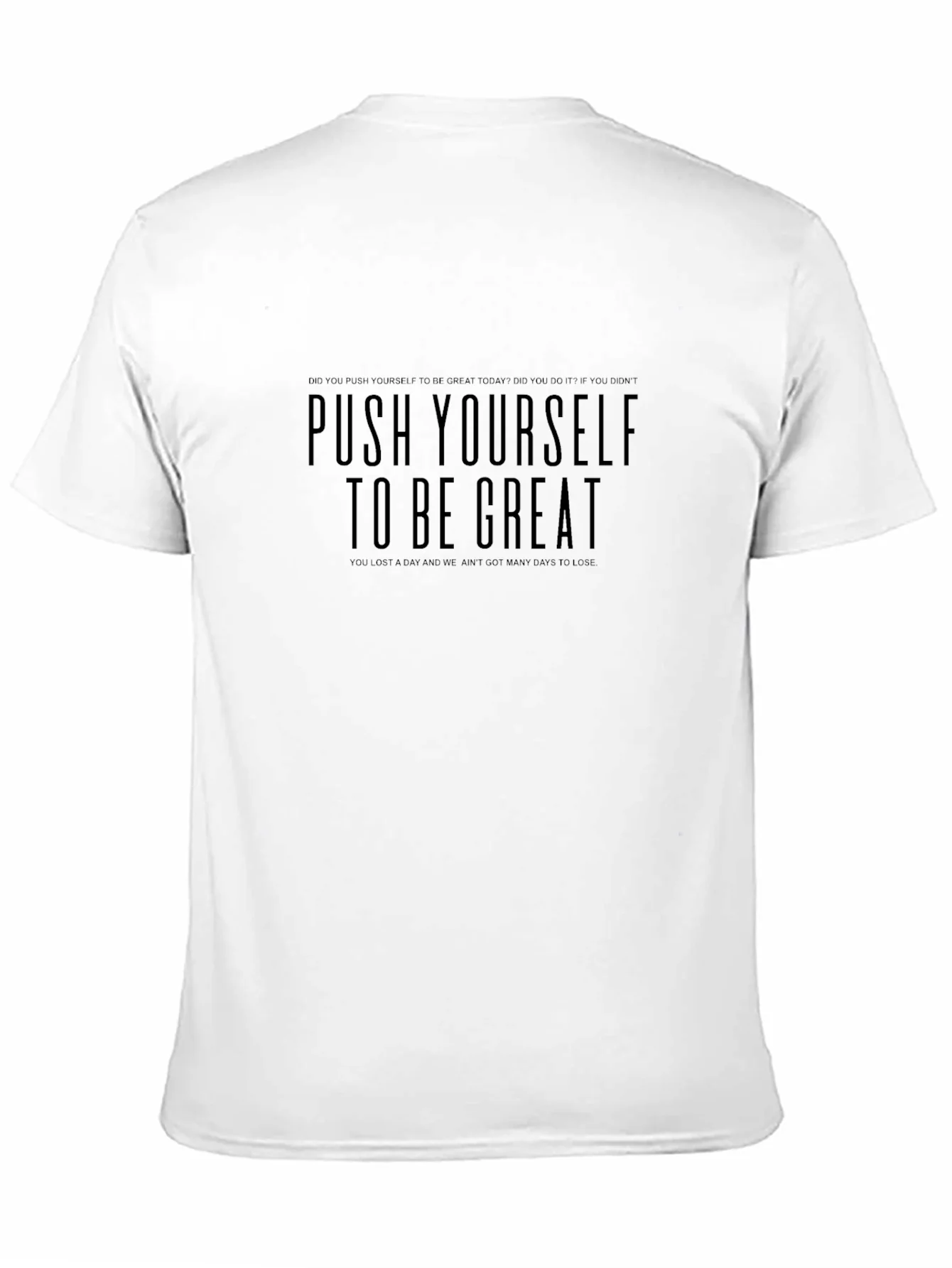 Camiseta Negra Motivacional - Sup¨¦rate Cada D¨ªa