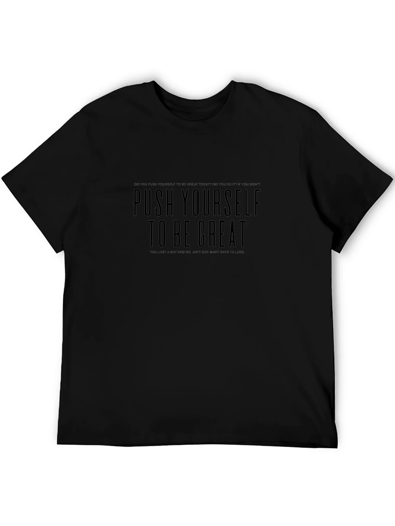 Camiseta Negra Motivacional - Sup¨¦rate Cada D¨ªa