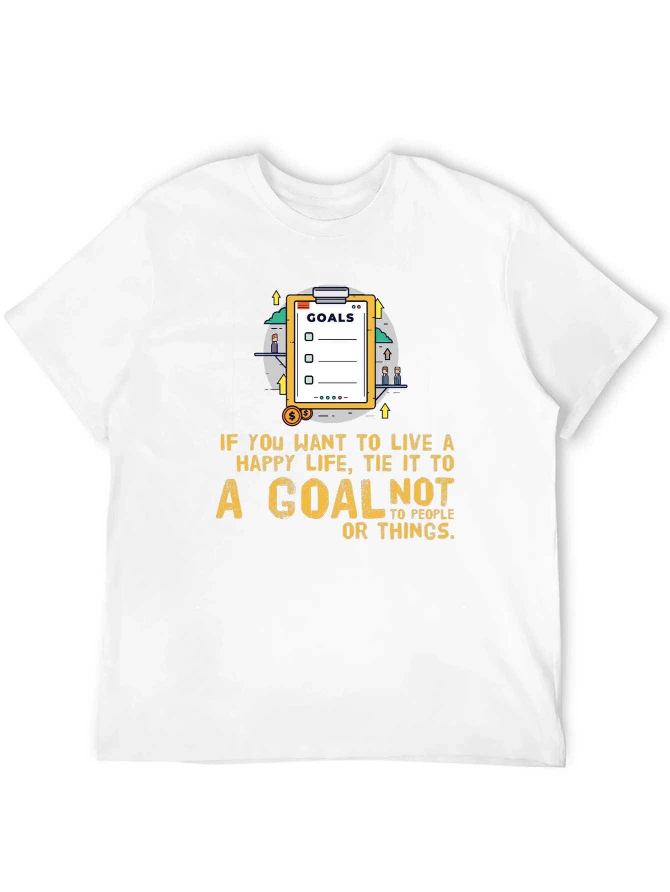 Rebbecca Goals T-Shirt: Live a Happy Life
