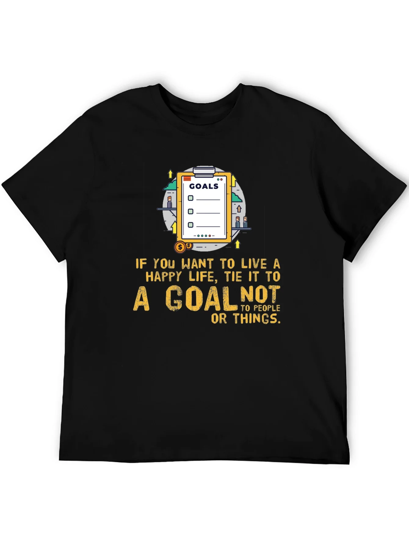 Rebbecca Goals T-Shirt: Live a Happy Life