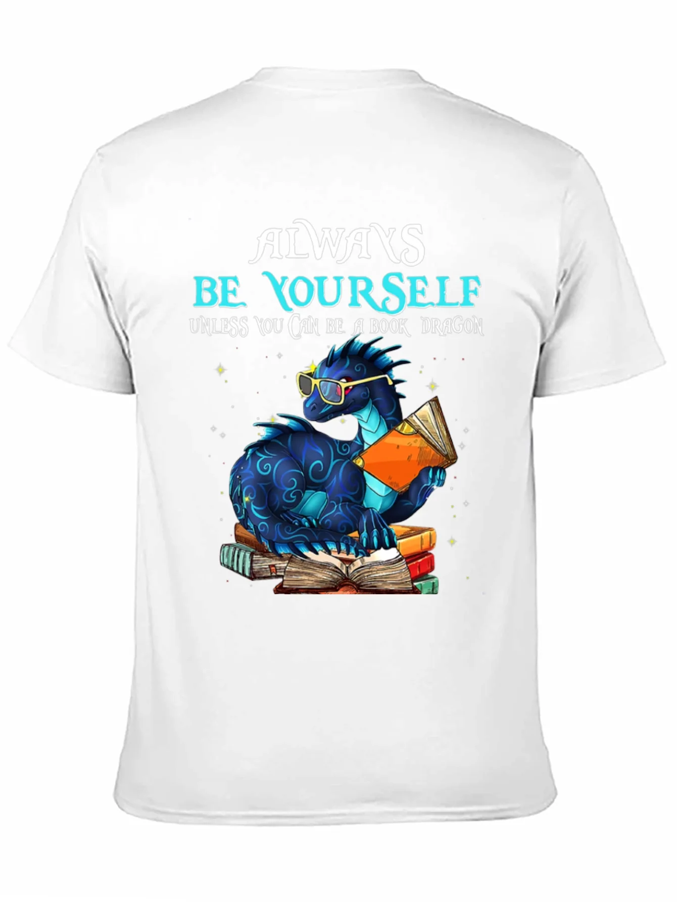 Camiseta Negra con Dise?o de Drag¨®n Lector