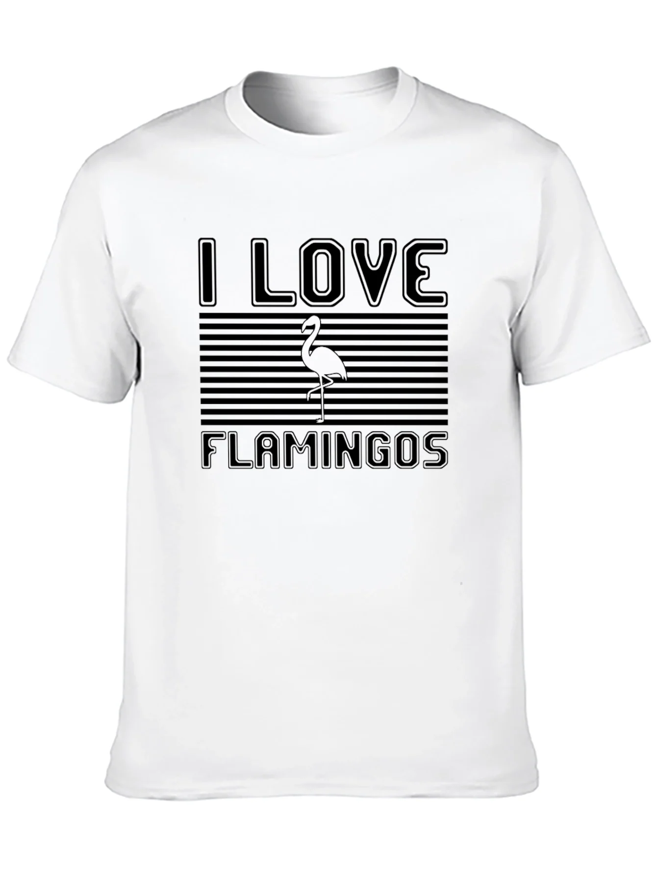 Camiseta Negra: Amo los Flamencos