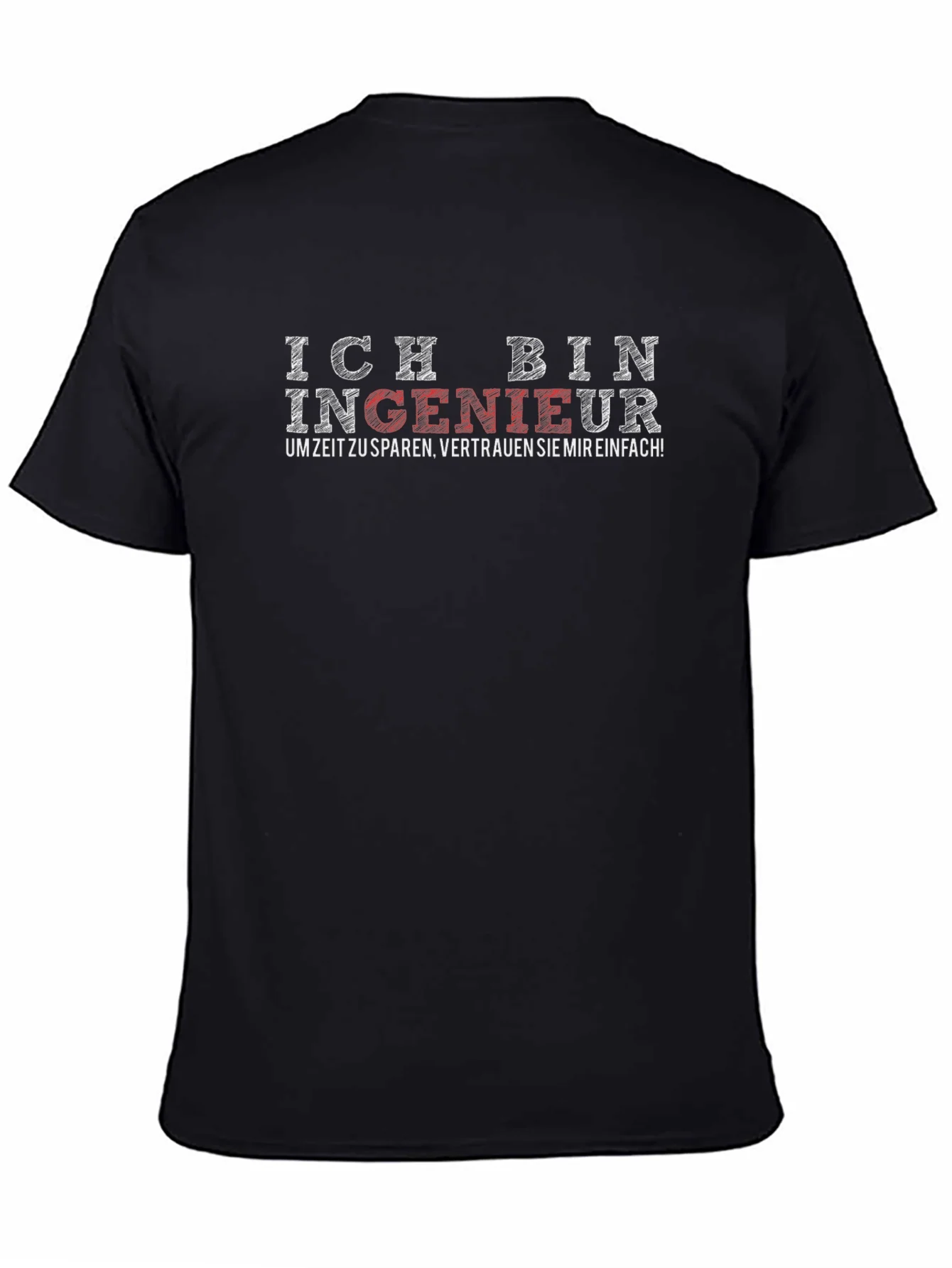 Rebbecca Ich Bin Ingenieur Black Graphic T-Shirt