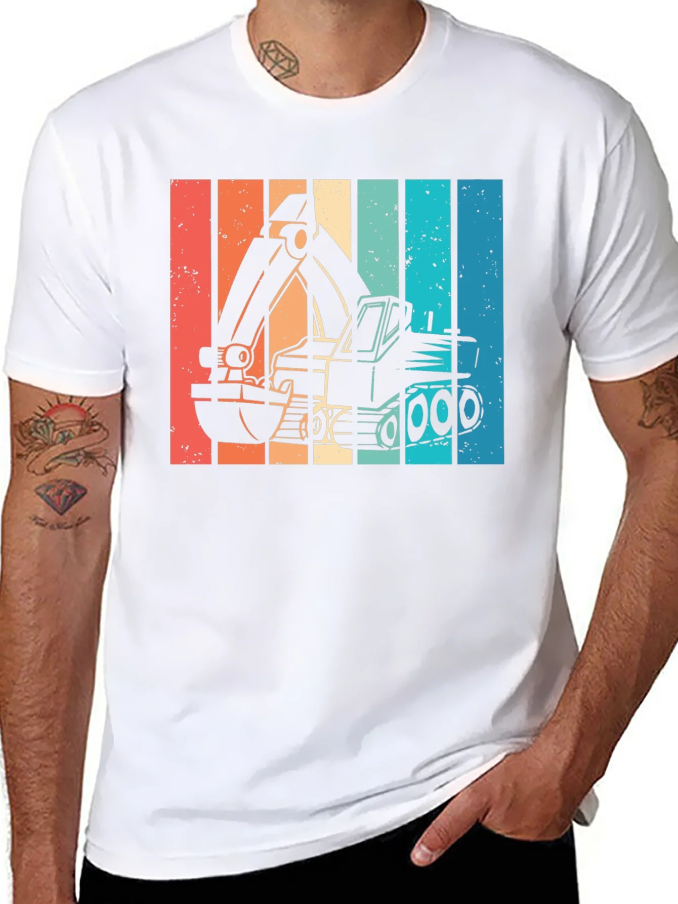 Rebbecca Retro Excavator Graphic T-Shirt