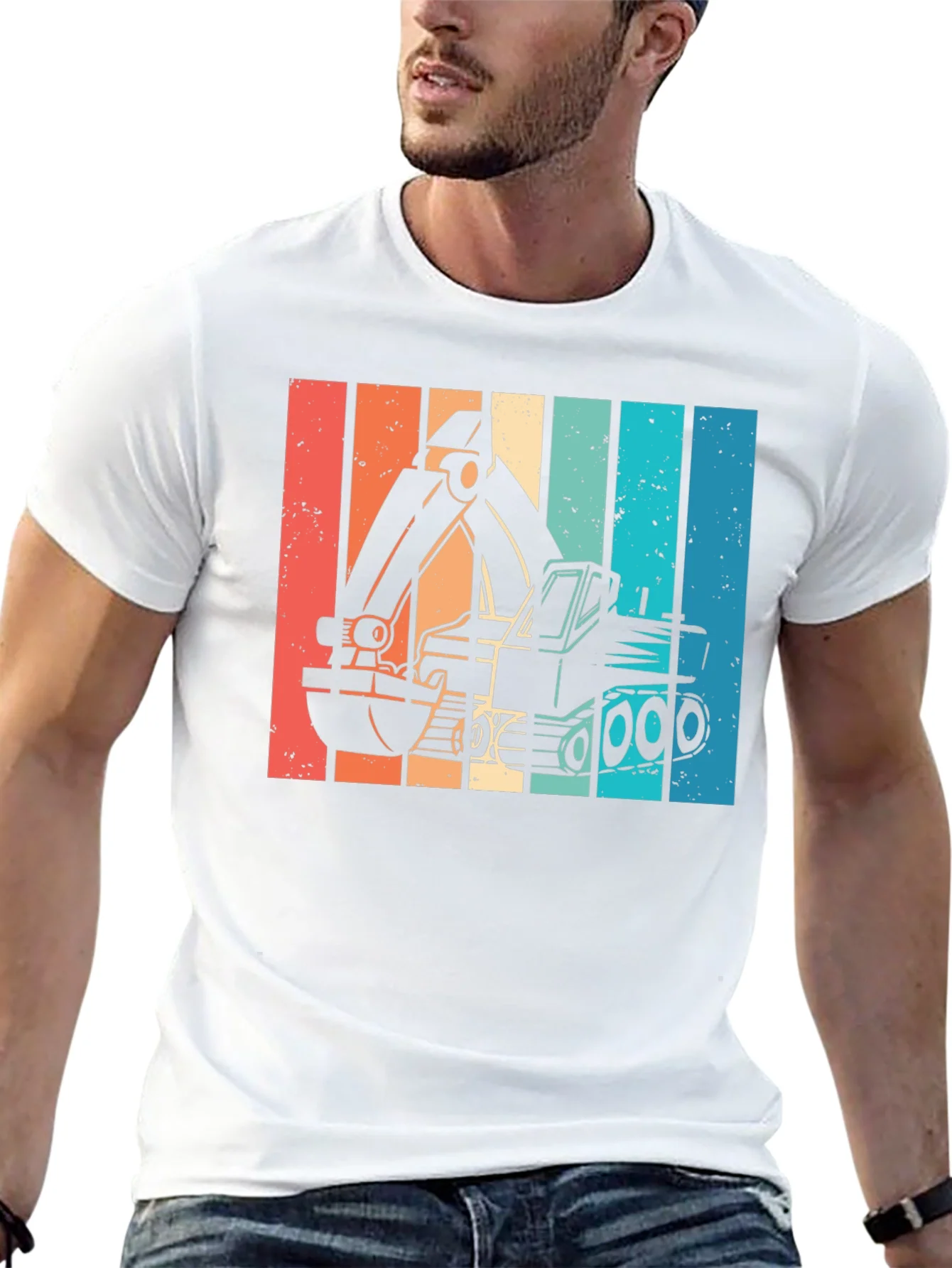 Rebbecca Retro Excavator Graphic T-Shirt
