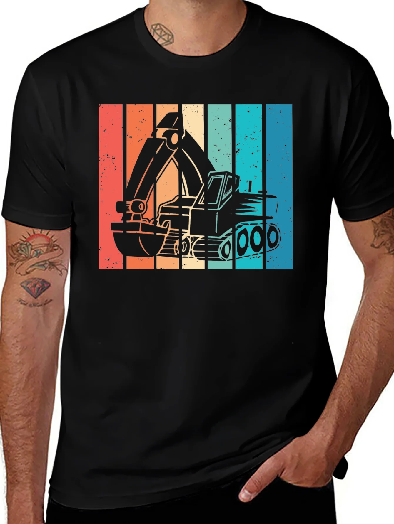 Rebbecca Retro Excavator Graphic T-Shirt