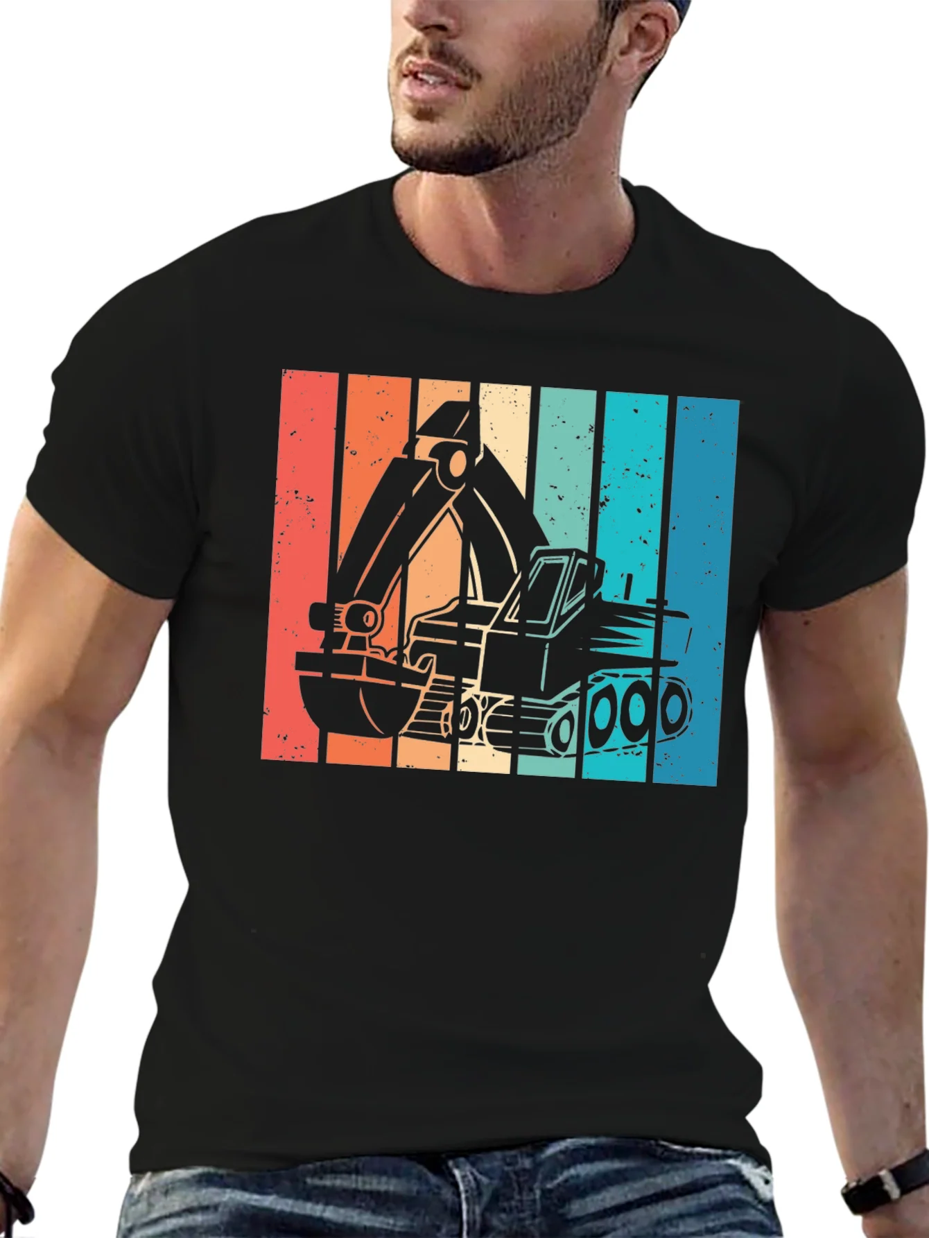 Rebbecca Retro Excavator Graphic T-Shirt