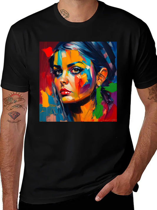 Rebbecca Abstract Woman Portrait Graphic T-Shirt