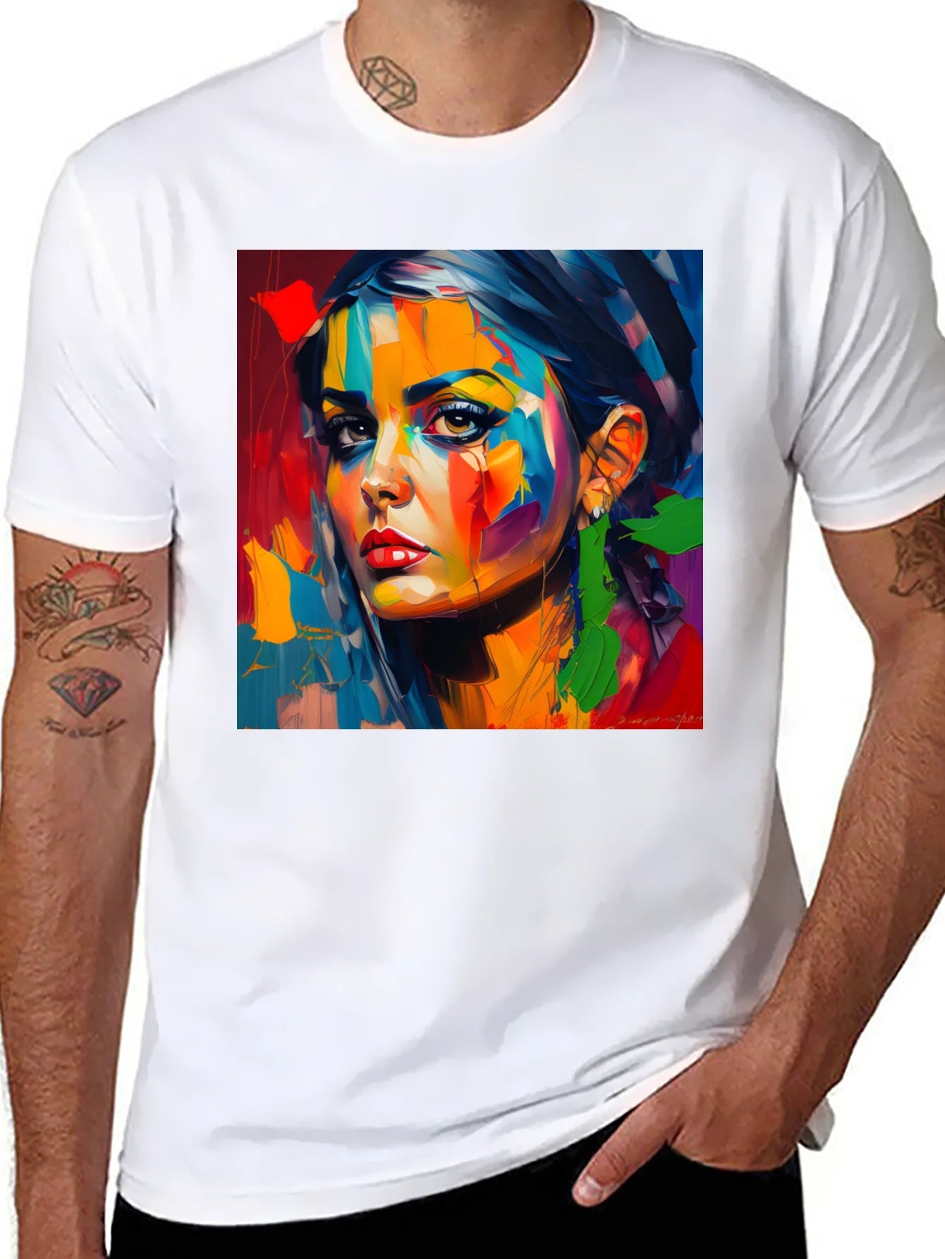 Rebbecca Abstract Woman Portrait Graphic T-Shirt