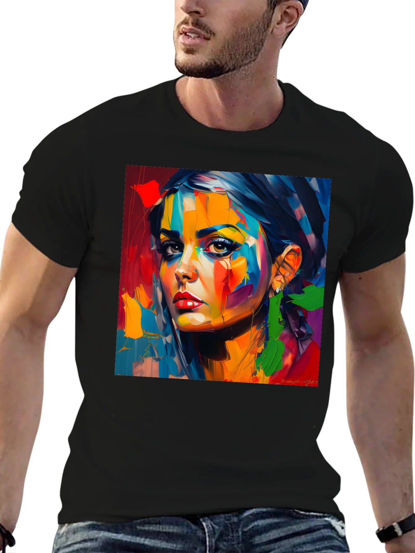 Rebbecca Abstract Woman Portrait Graphic T-Shirt