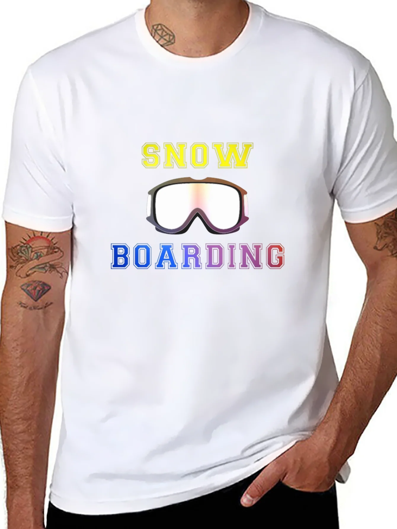 Camiseta Negra Snowboarding Deportes Invierno