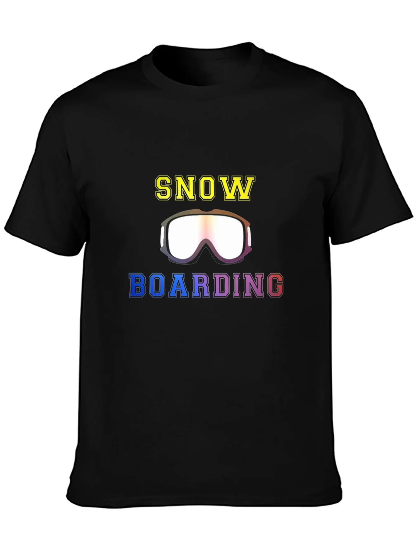 Camiseta Negra Snowboarding Deportes Invierno